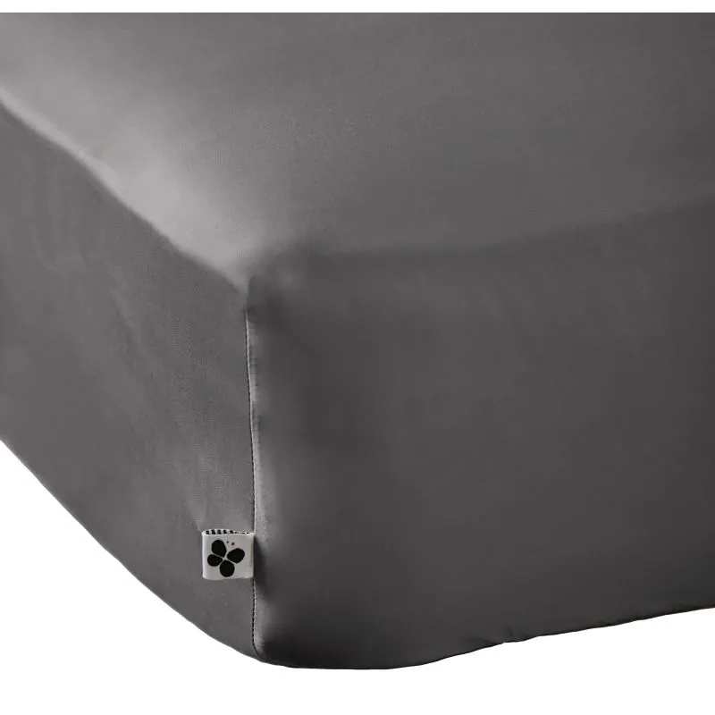 Drap housse "salomé" viscose de bambou 120 fils/cm² toutes dimensions Gris