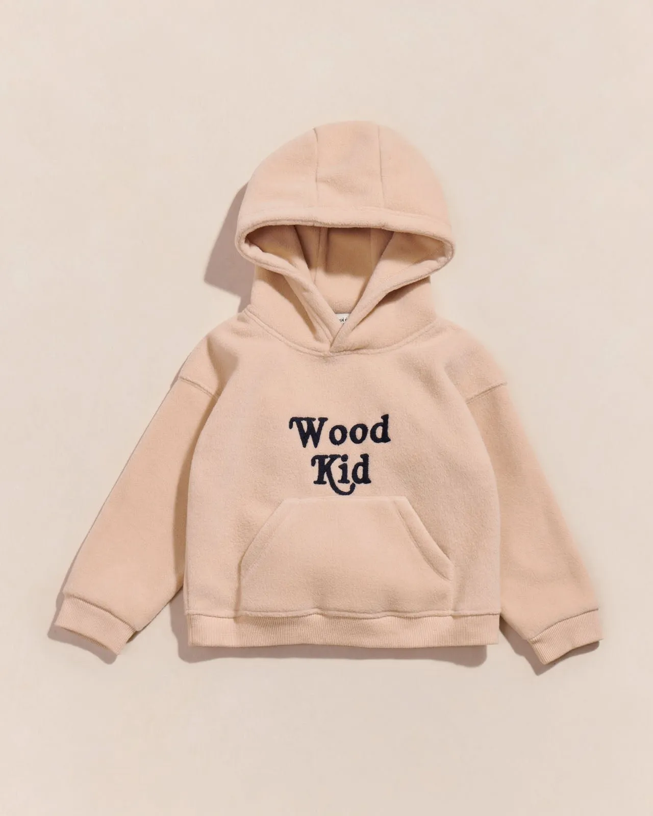 Le hoodie wood kid en polaire recyclée Beige