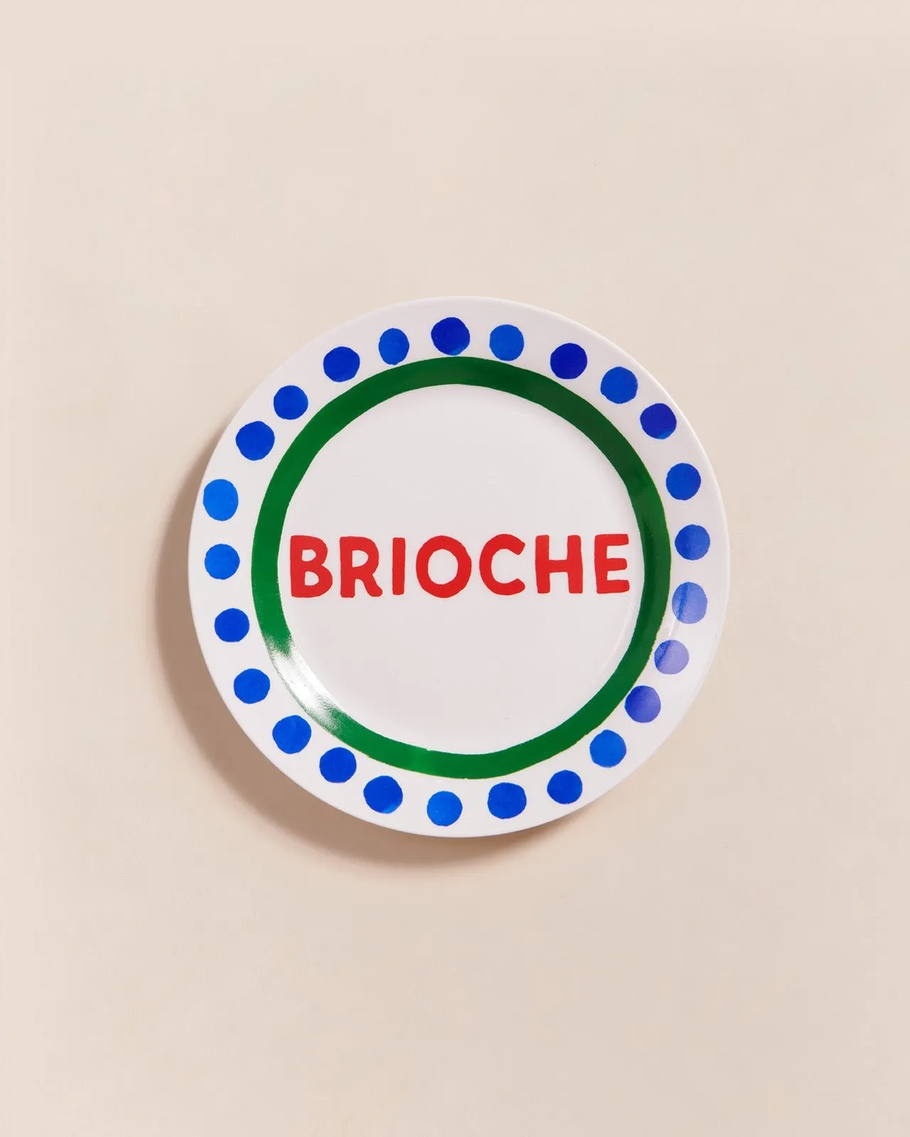 L'assiette à dessert brioche en porcelaine Multicolore