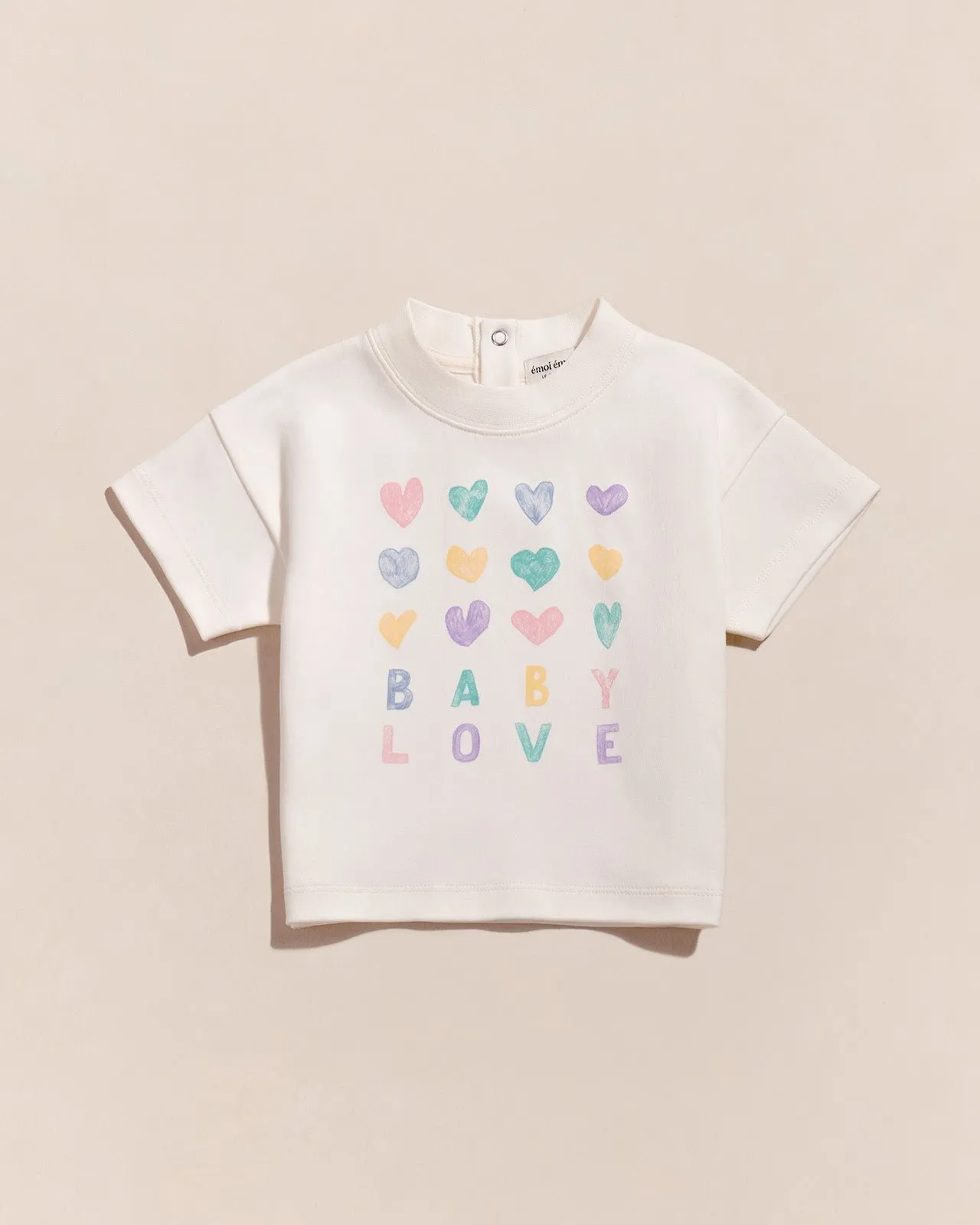 Le t-shirt baby love en coton bio Blanc