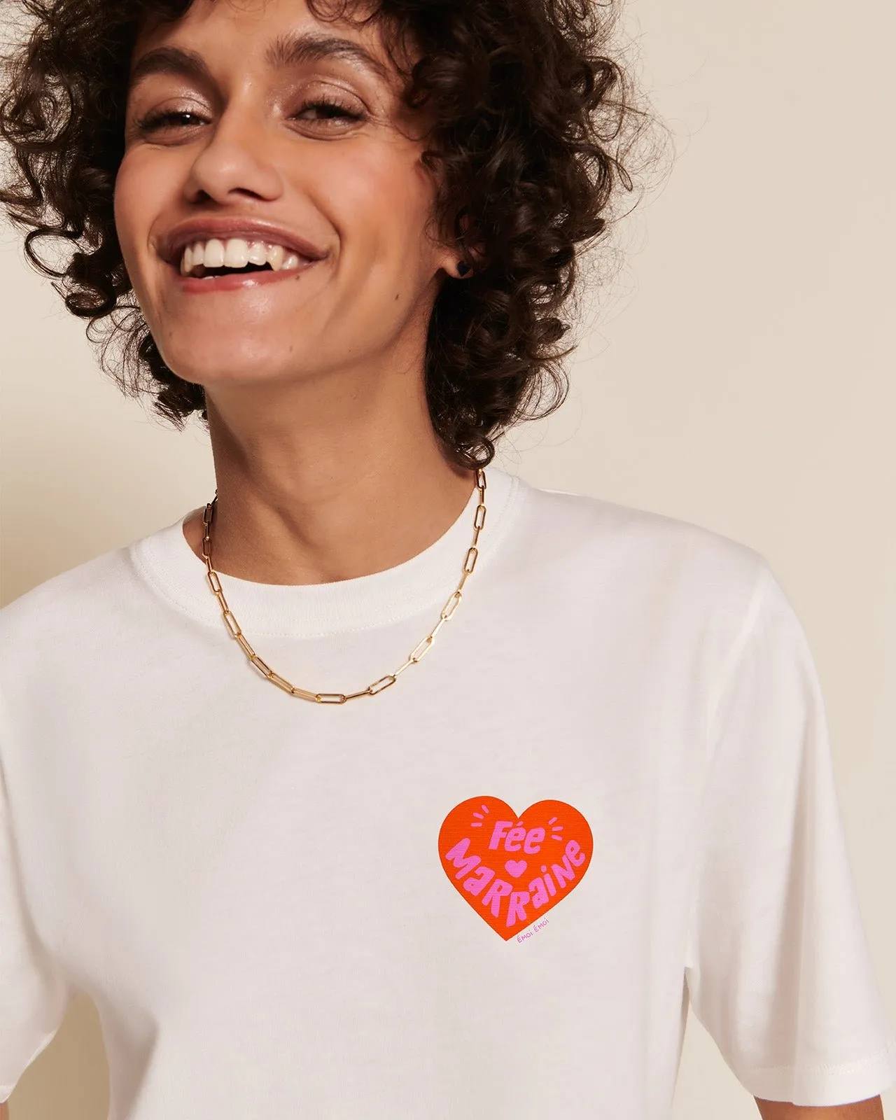 Le t-shirt fée marraine en coton bio Blanc