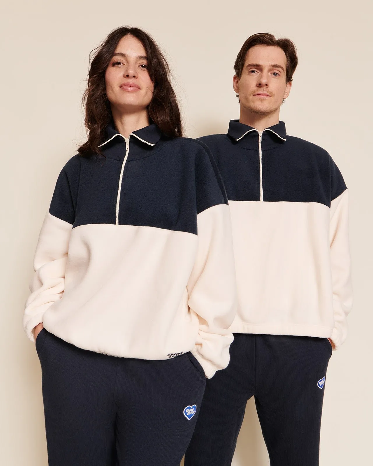 Le sweat sven en polaire recyclée Blanc