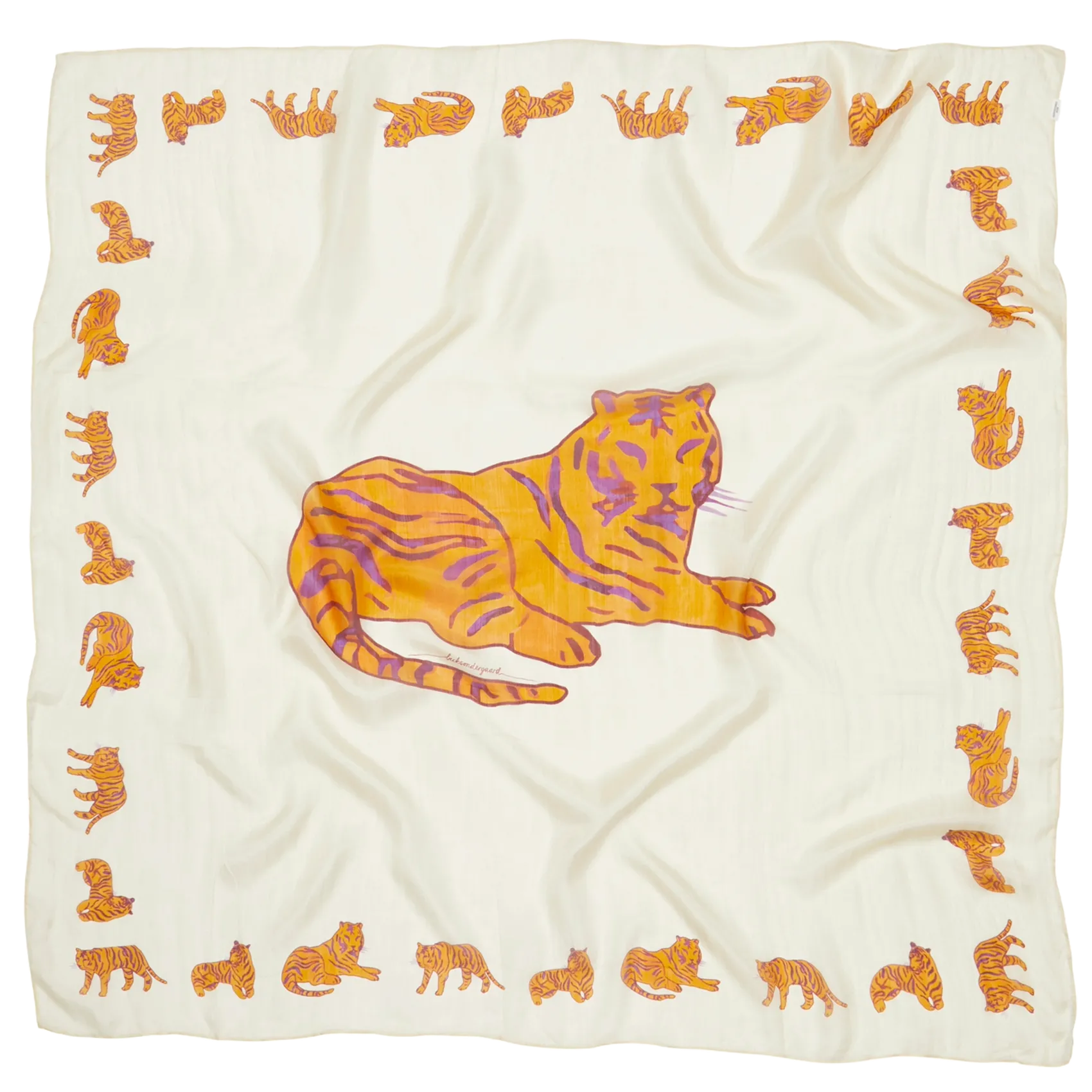 Foulard en soie Blanc