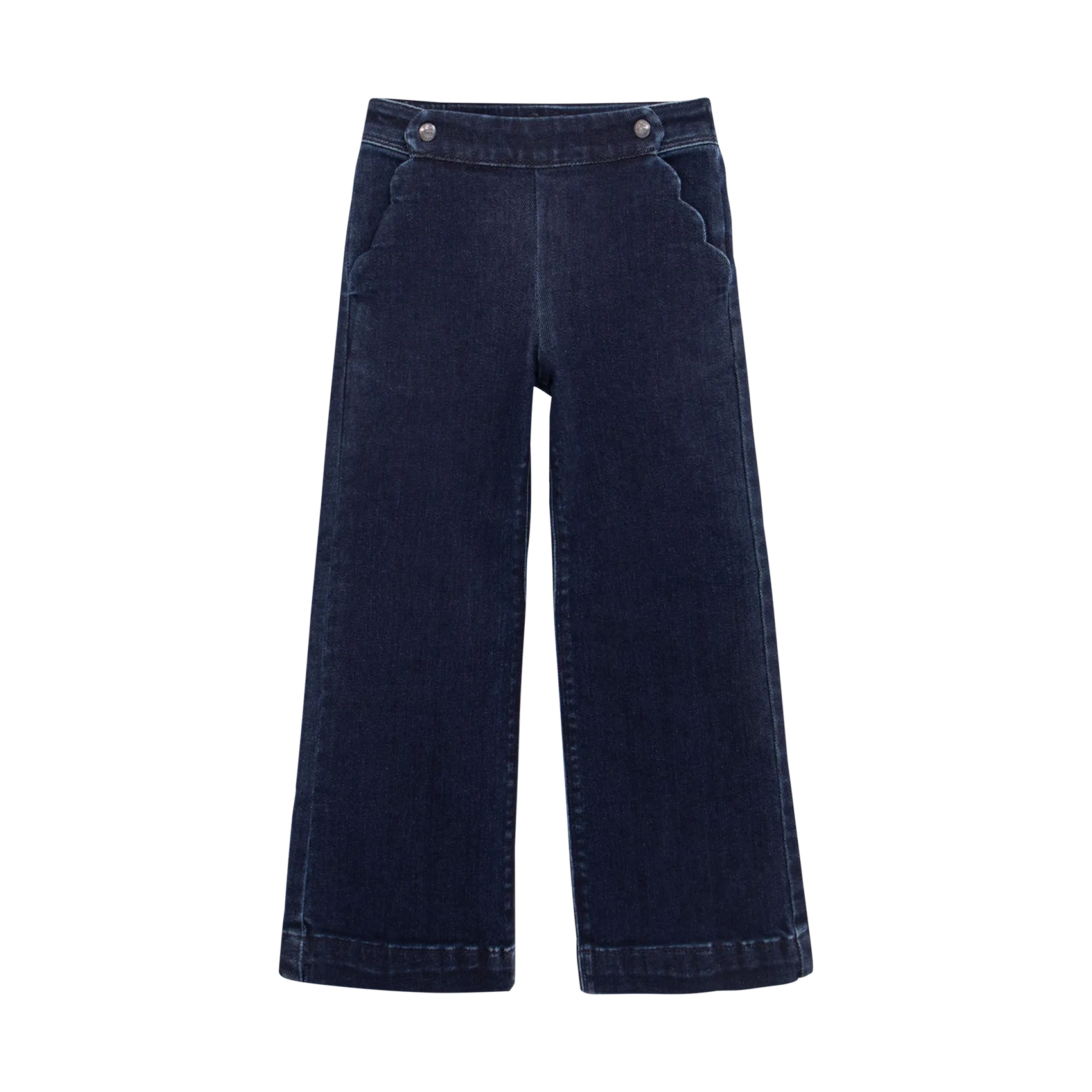Jean large en denim brut Bleu