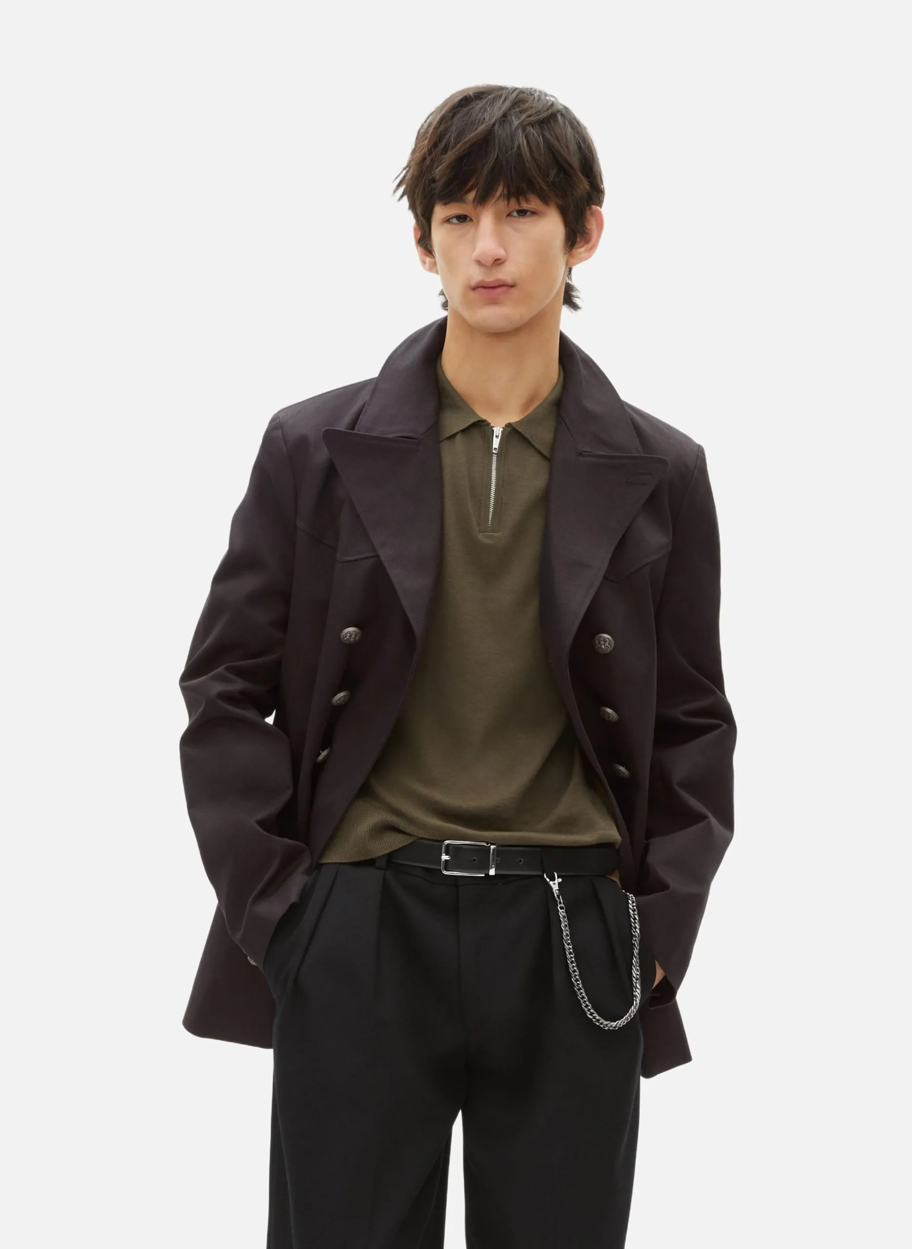 Manteau en coton Gris