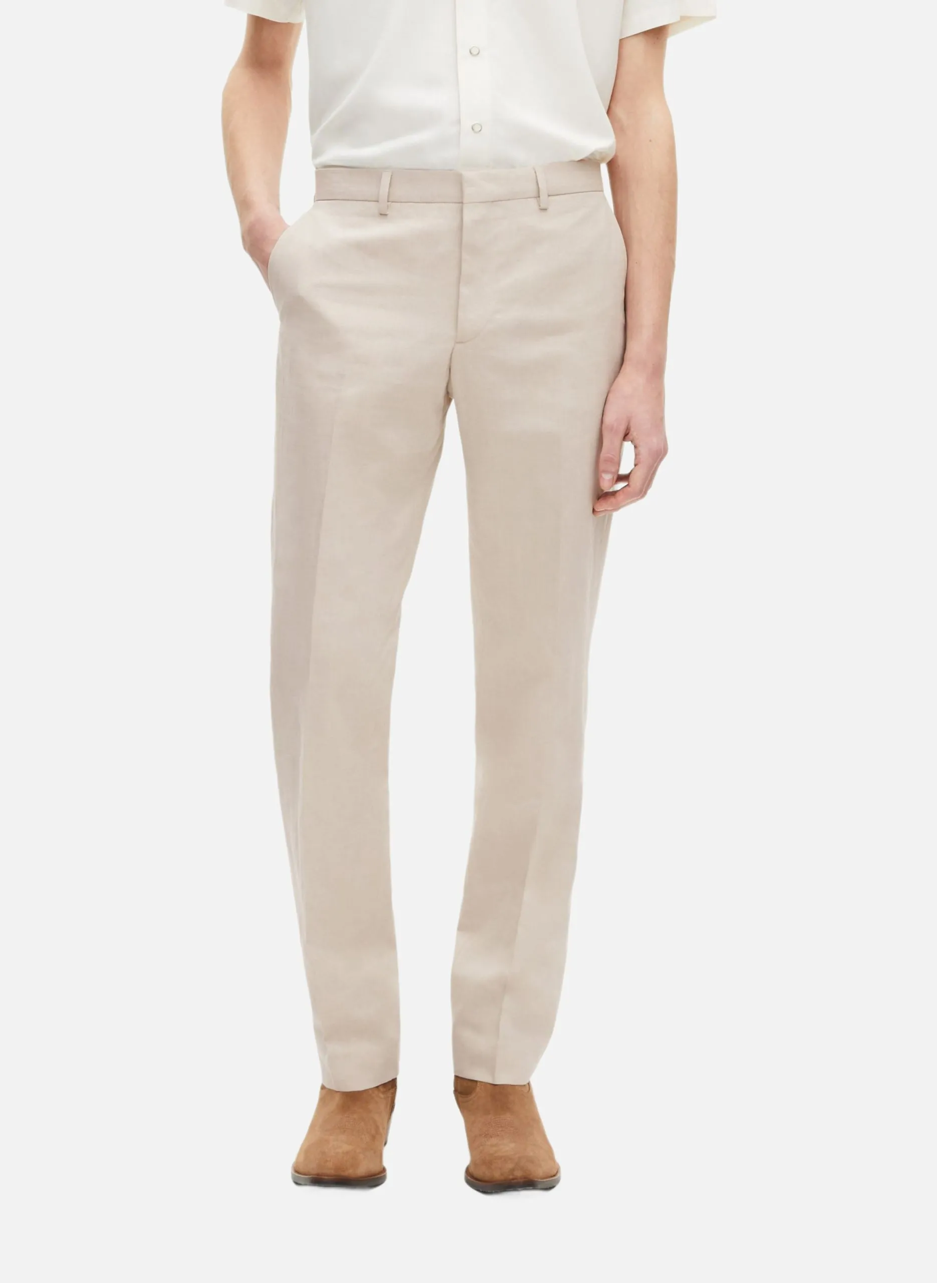Pantalon de costume droit Beige