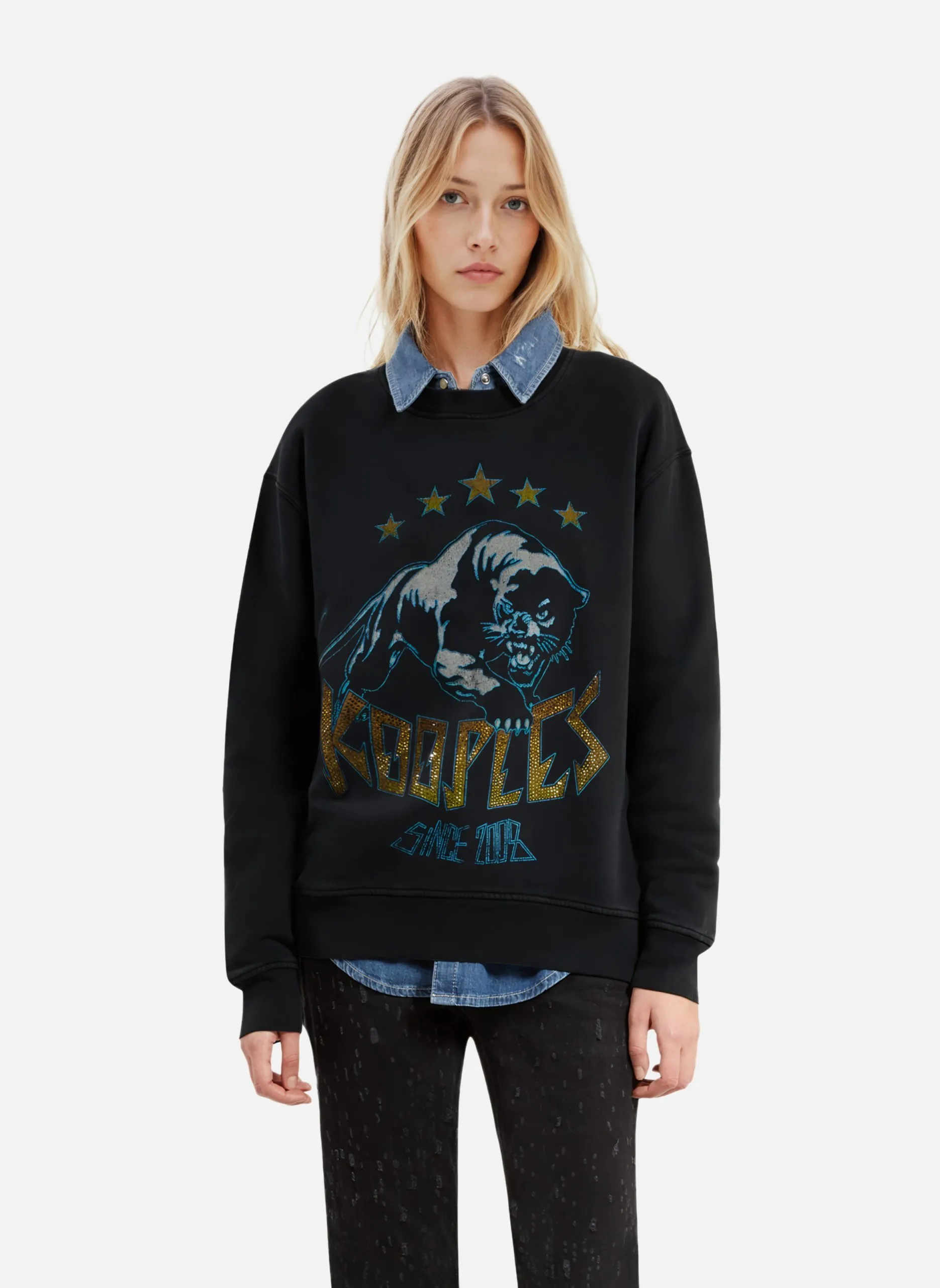 Sweatshirt à serigraphie Noir