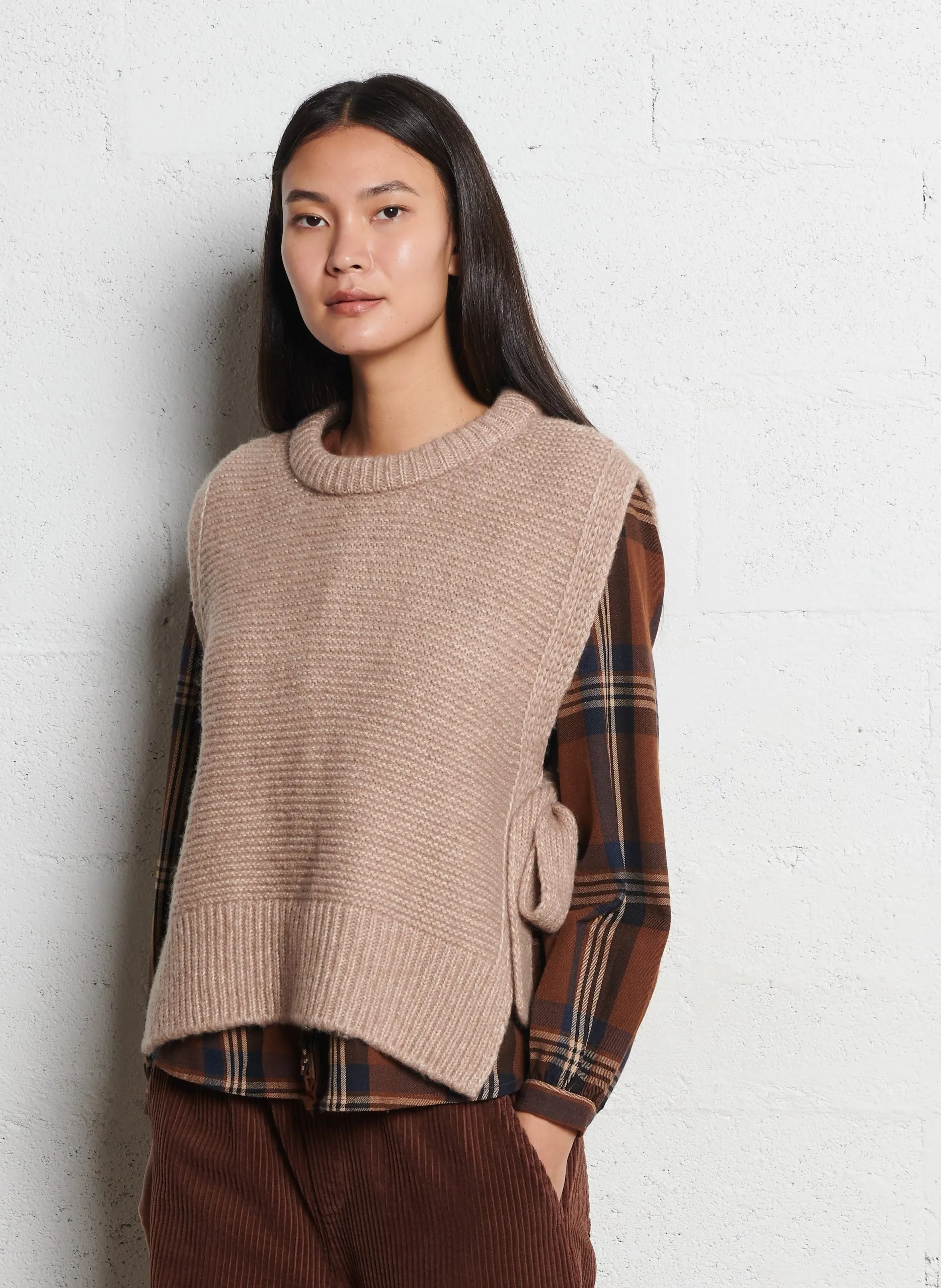 Pull col rond Beige COLUMBIA