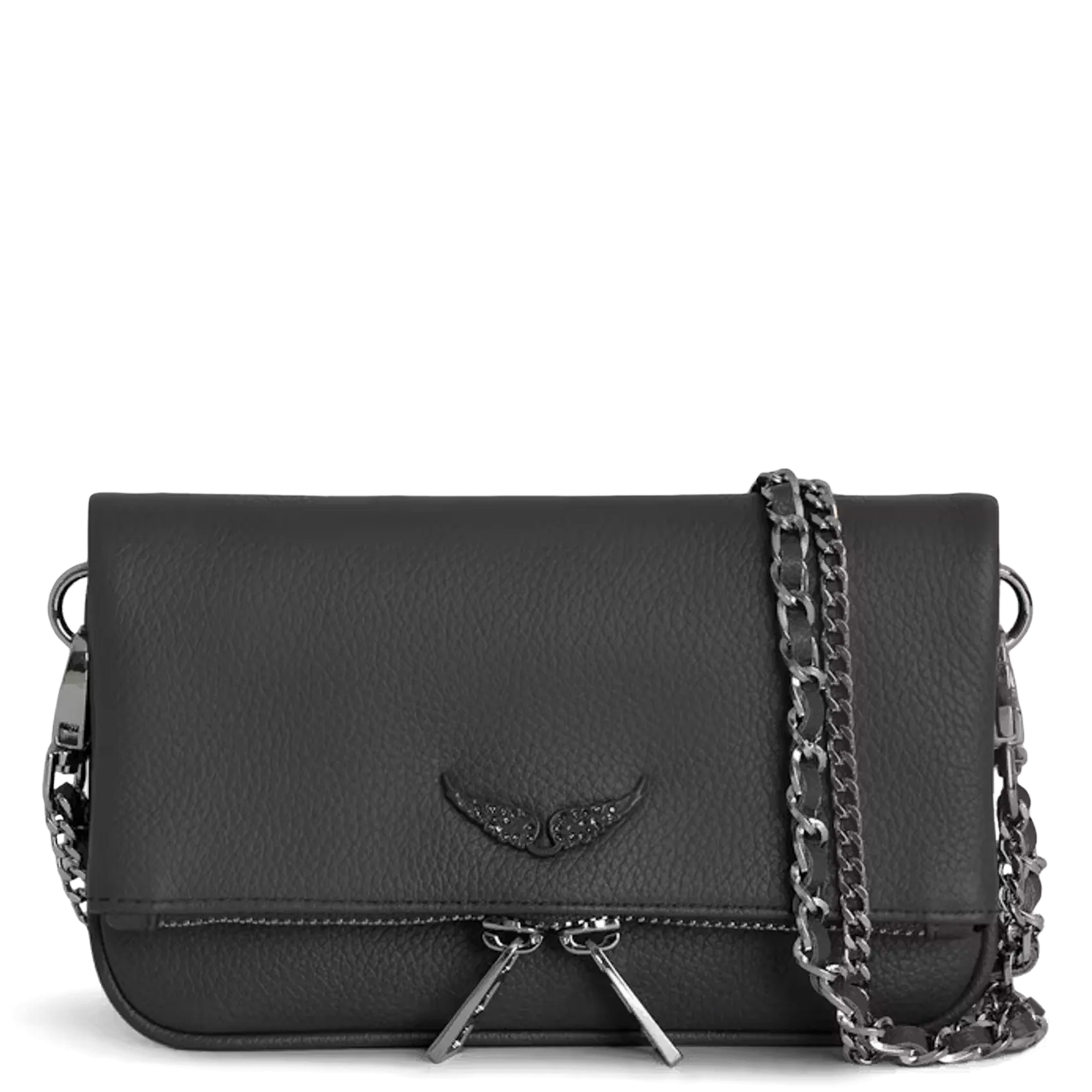 Pochette en cuir Gris ROCK NANO
