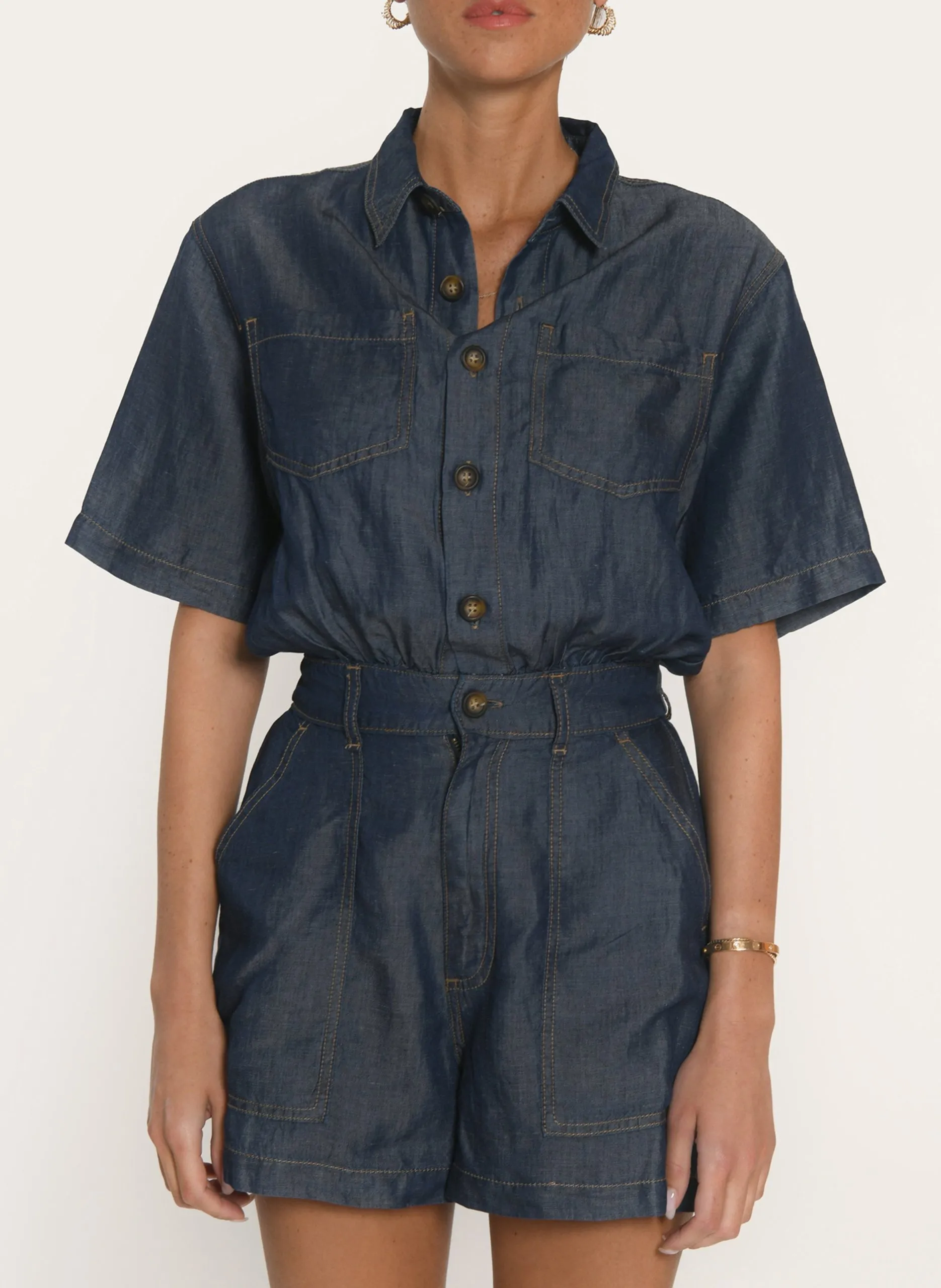 Combishort col classique Bleu AMBER