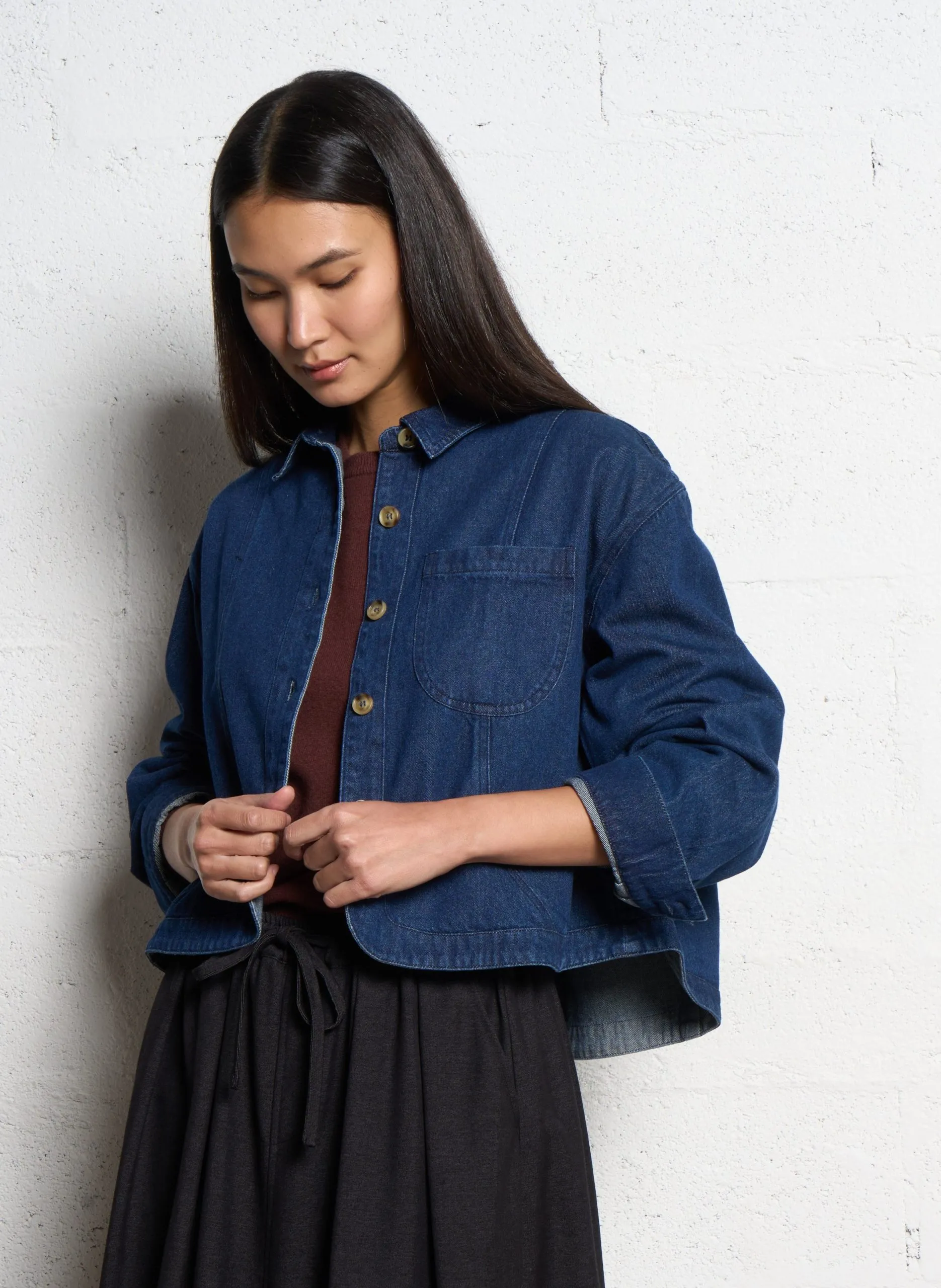 Veste en jean oversize en coton mélangé Jaune JASMINE