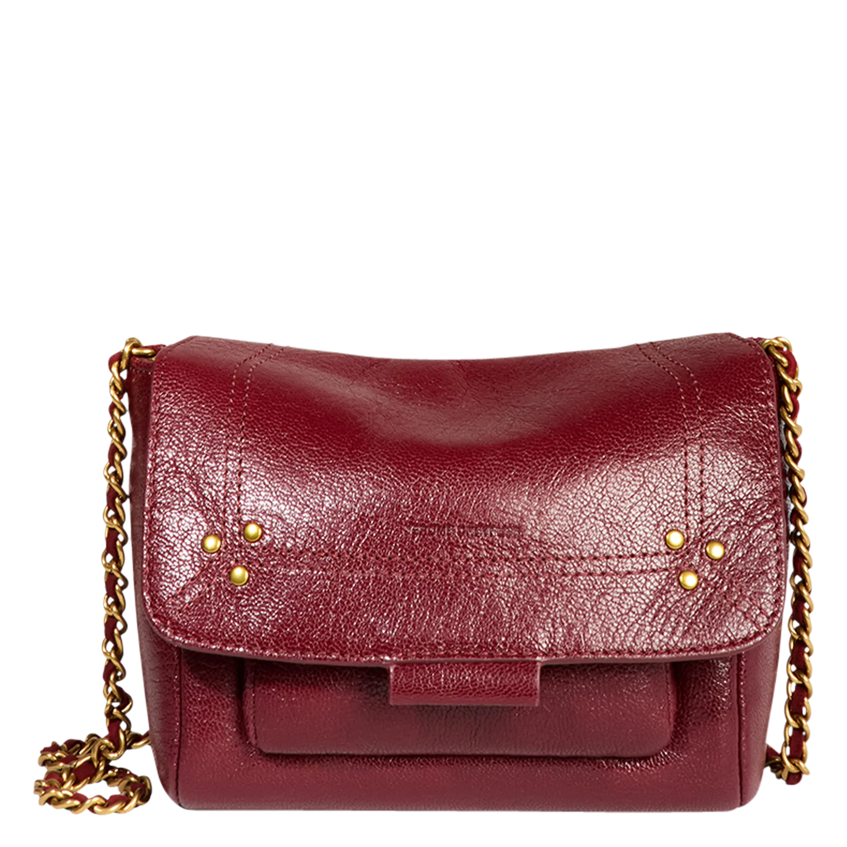Mini sac bandoulière en cuir Rouge LULU S