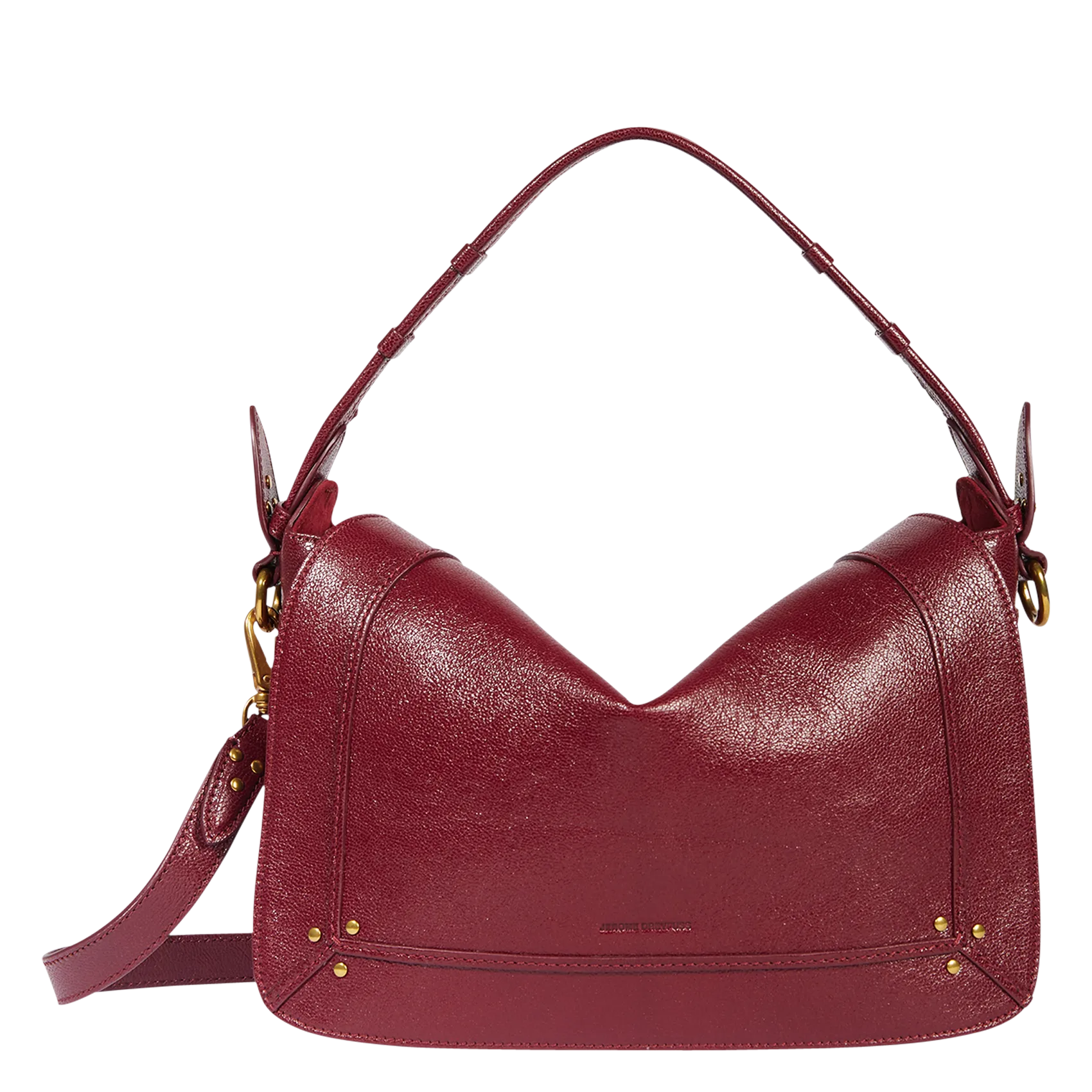 Sac bandoulière à rabat en cuir Rouge PEPITO M