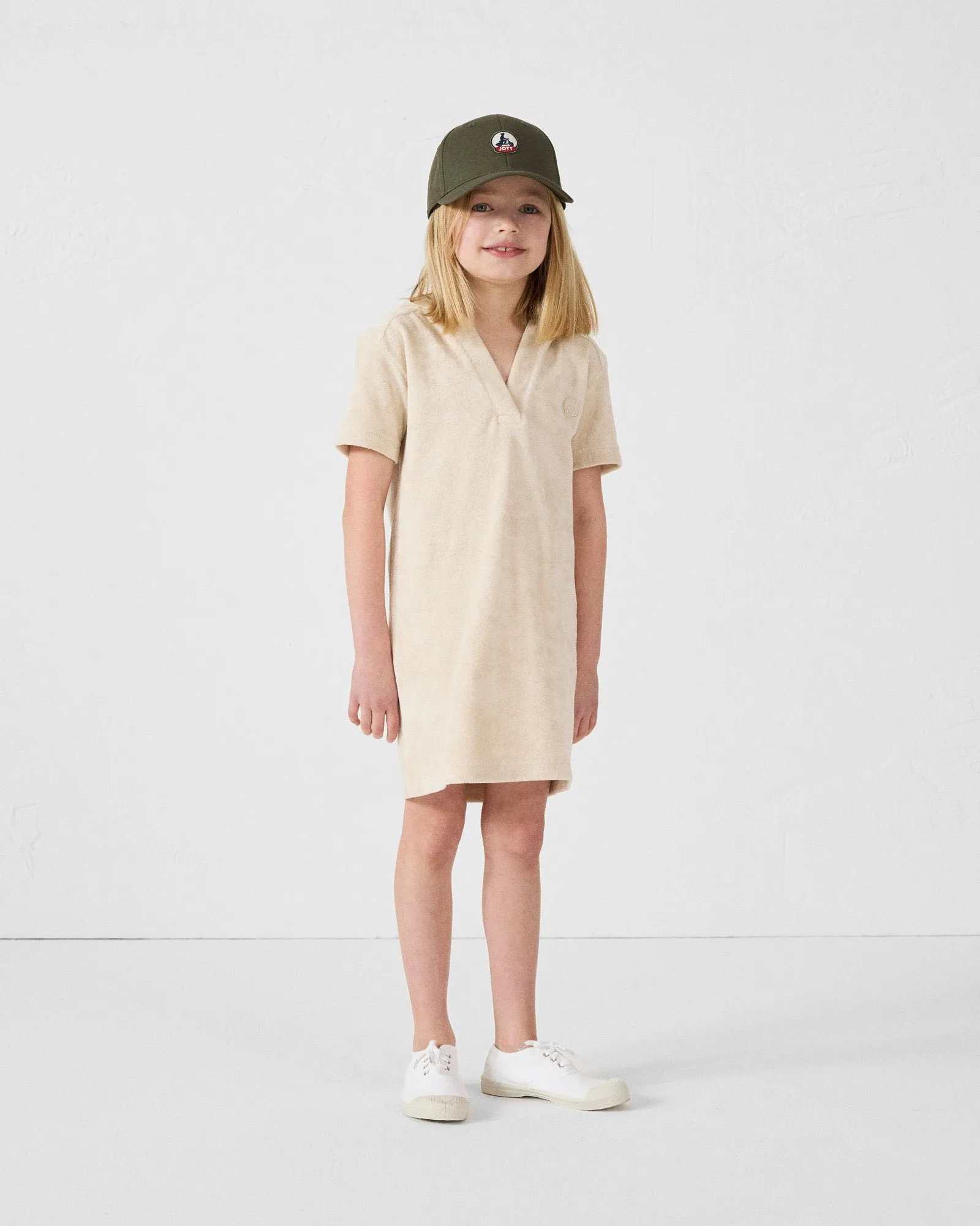 Robe éponge à capuche enfant flamingo Blanc