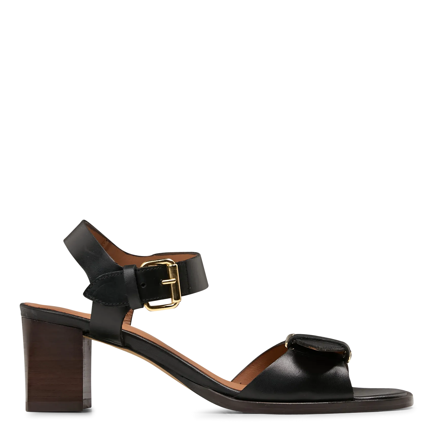 Sandales à talons en cuir Noir COLEEN