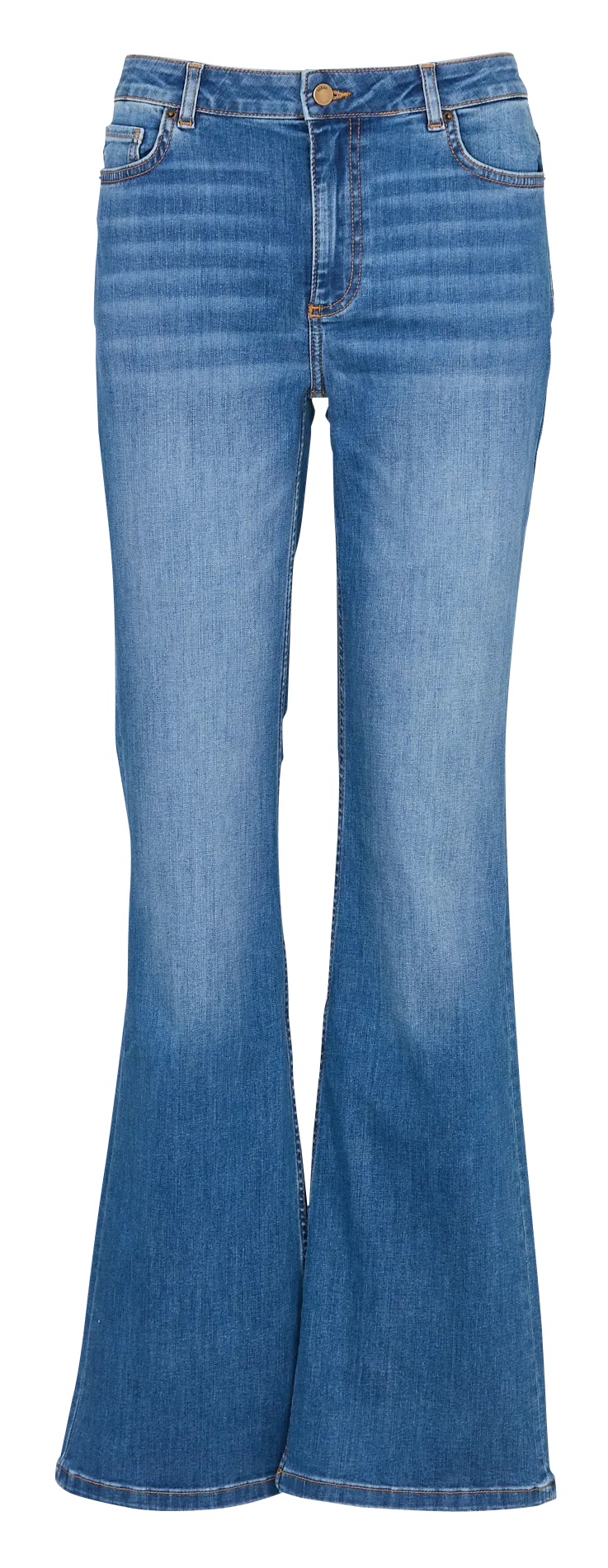 Jean flare en coton mélangé Bleu AOMMIE