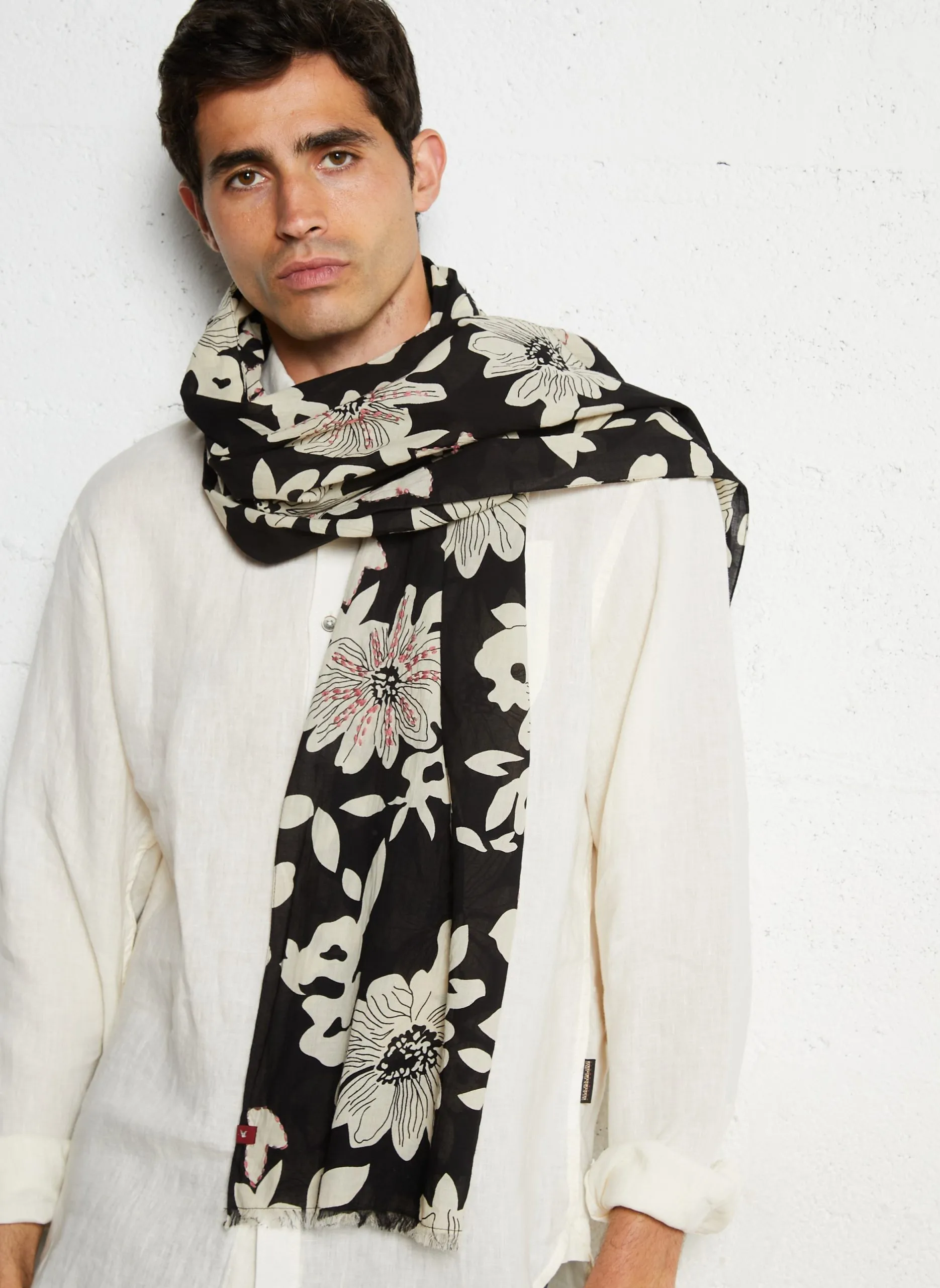 Foulard en coton imprimé Noir HAITI