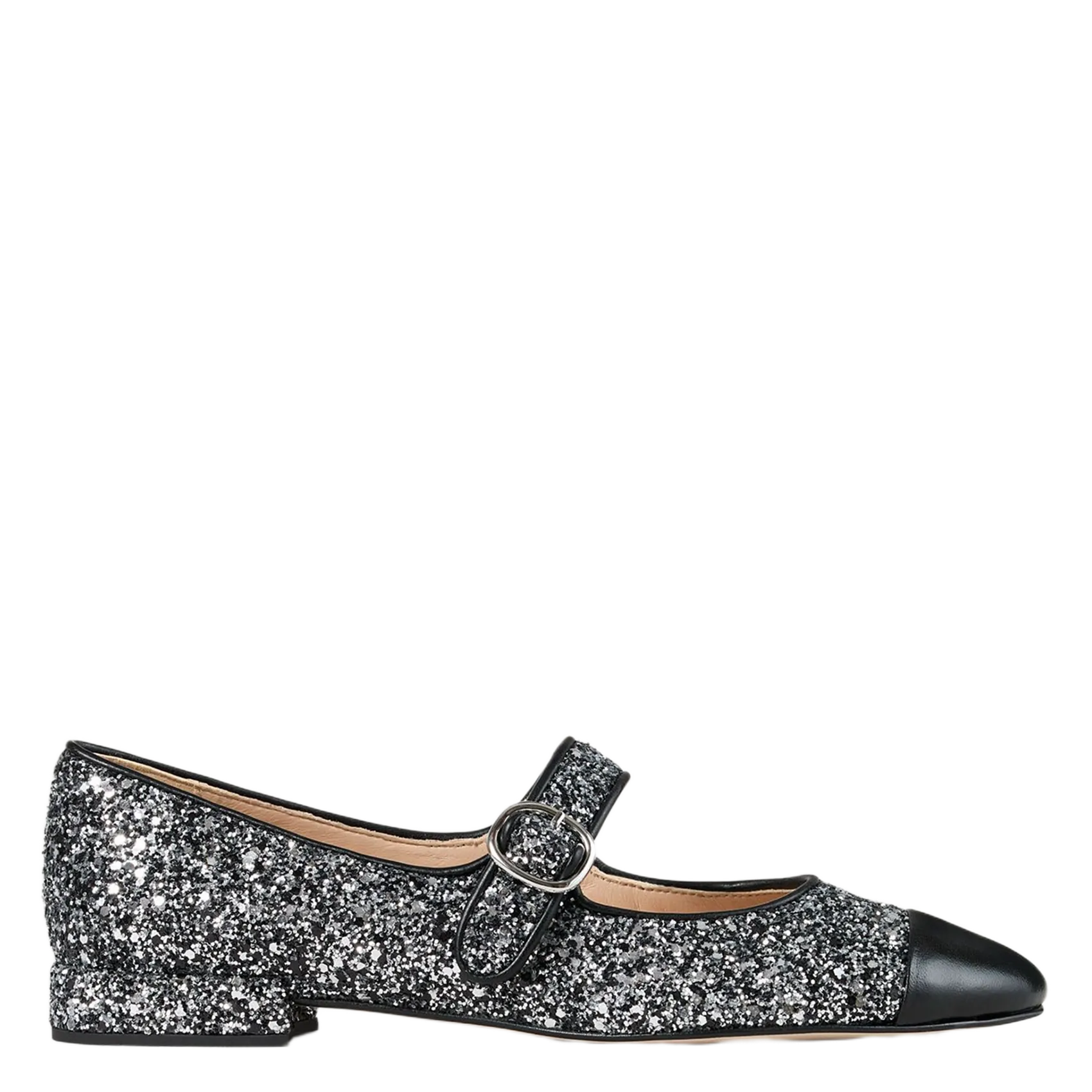 Ballerines pailletées à bout rond Noir