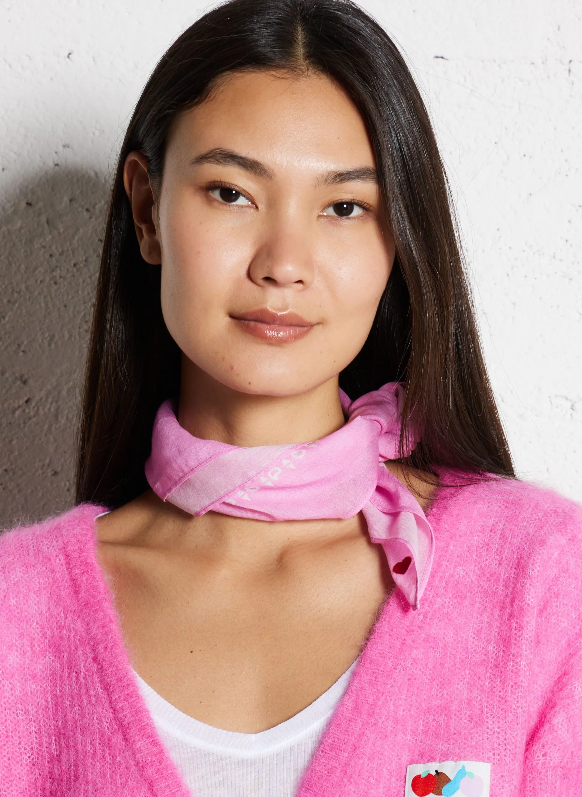 Foulard en coton Rose BANDANA