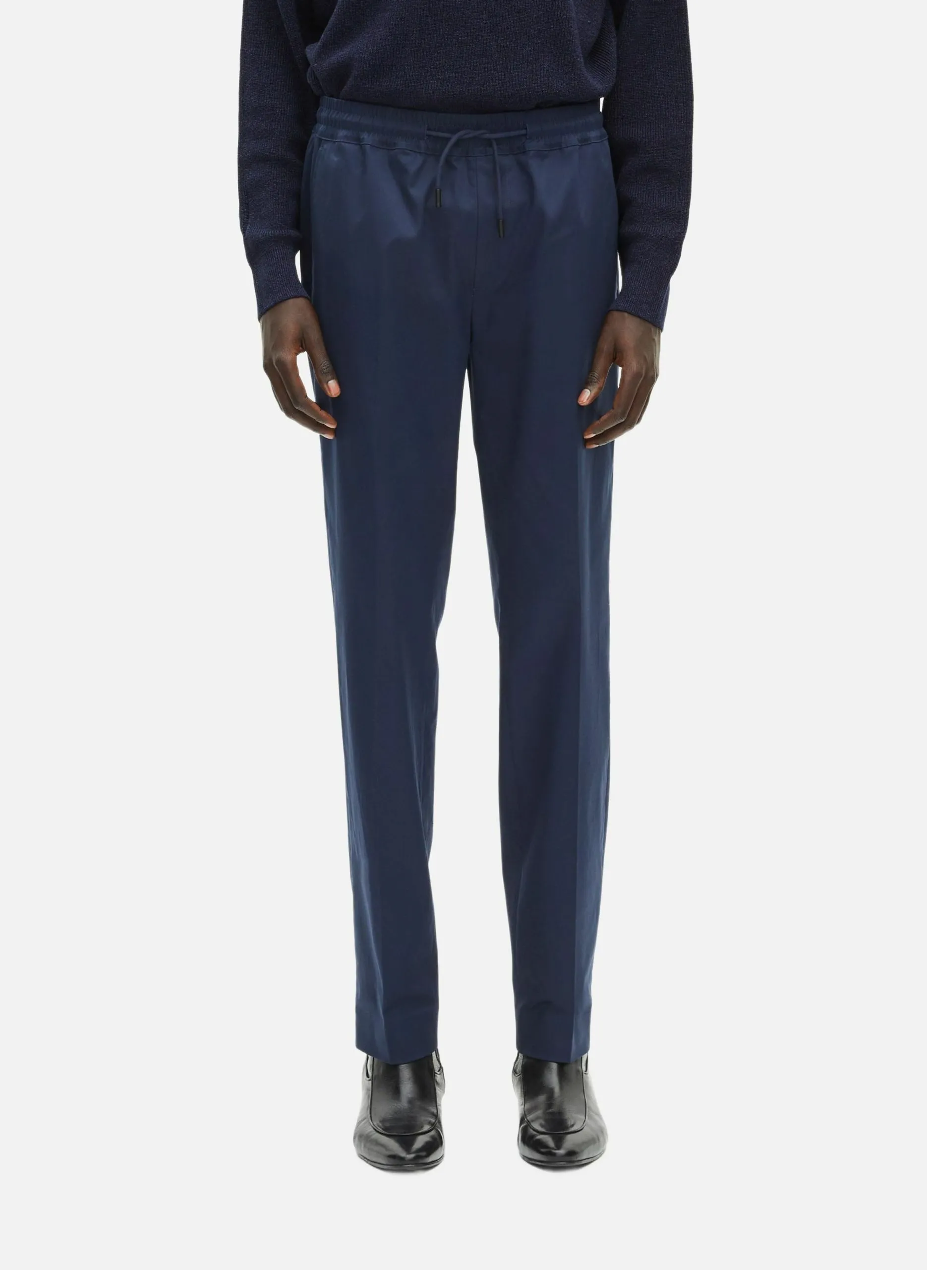 Pantalon taille élastiquée Bleu