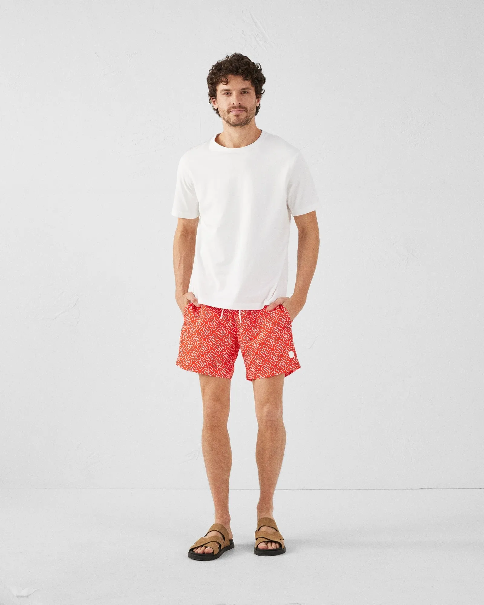 Maillot de bain niolon monogram Rouge