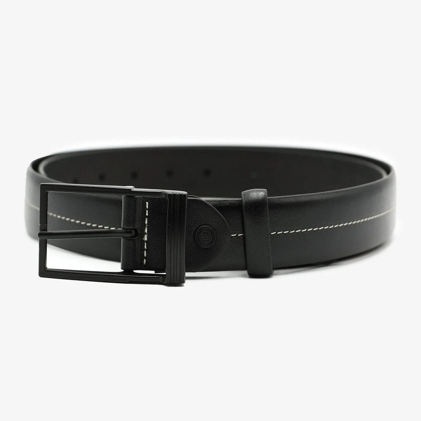 Ceinture en cuir lisse Noir MT