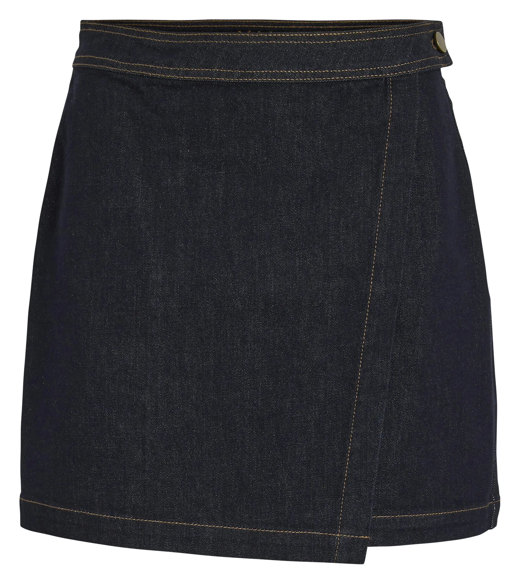 Jupe courte en coton mélangé Bleu LEVA