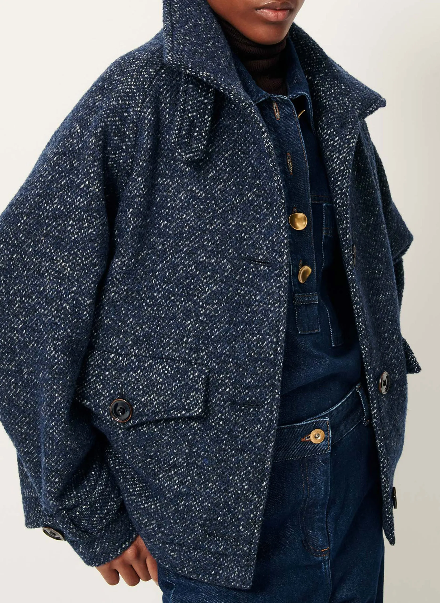 Veste oversize col montant Bleu LEE VALLEY