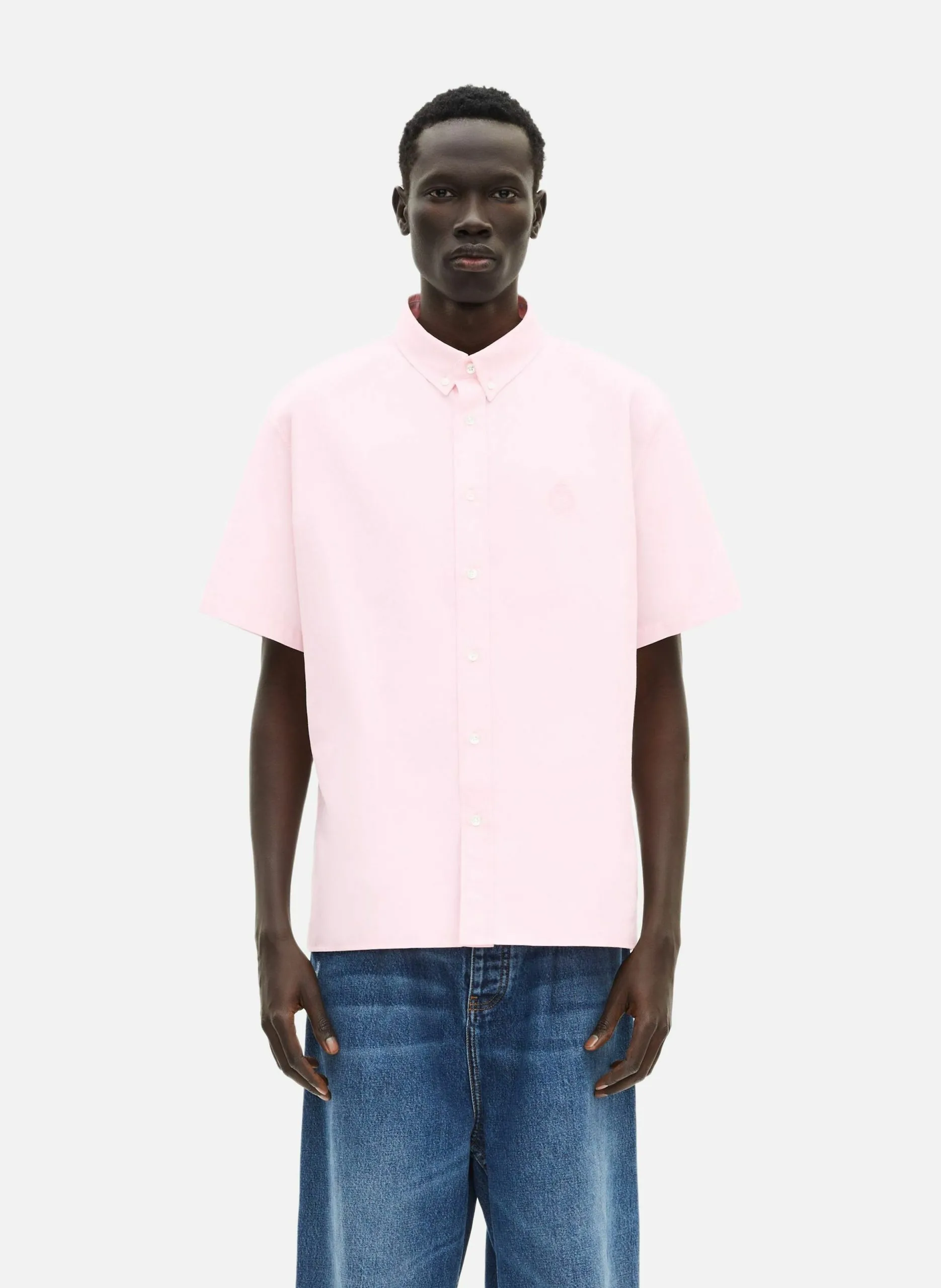 Chemise manches courtes Rose