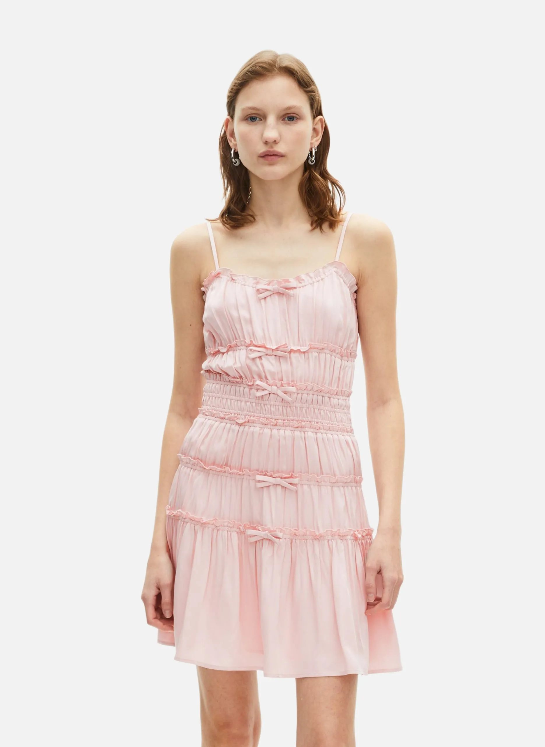 Robe courte avec nœuds Violet