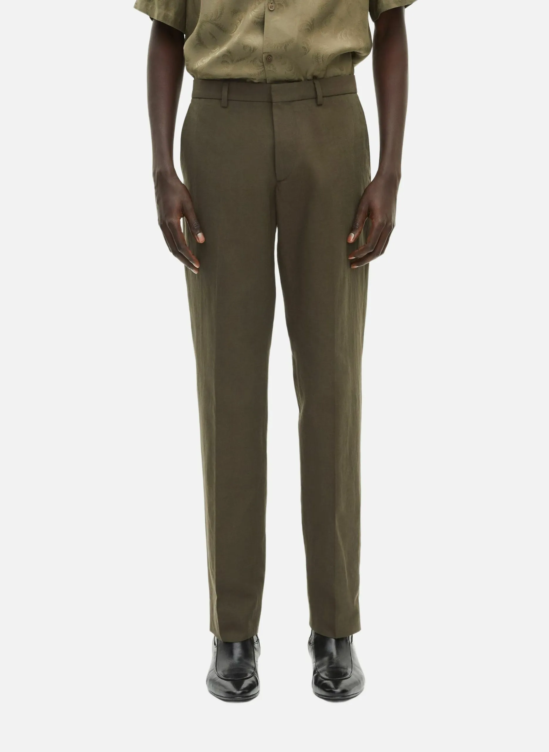 Pantalon de costume droit Vert