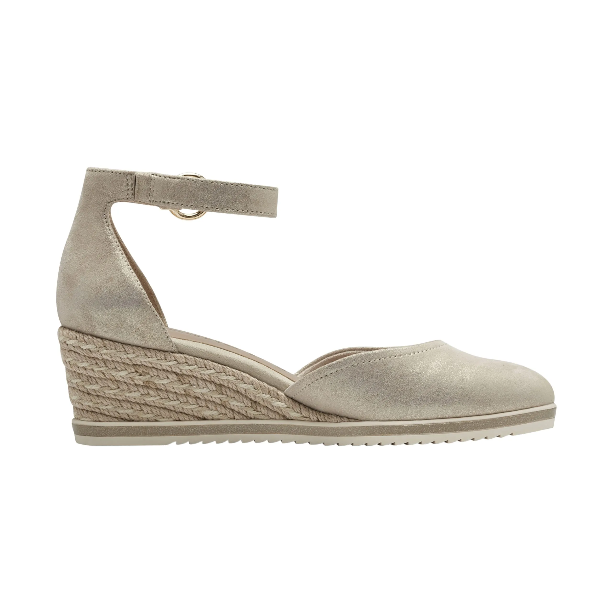 Ballerine compensé cuir Beige