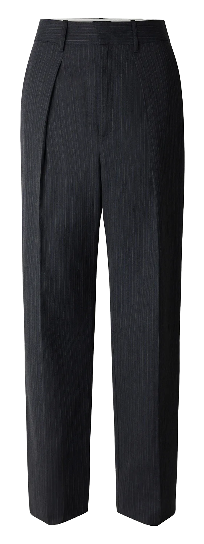 Pantalon de tailleur ajusté en laine et coton Multicolore FERREL