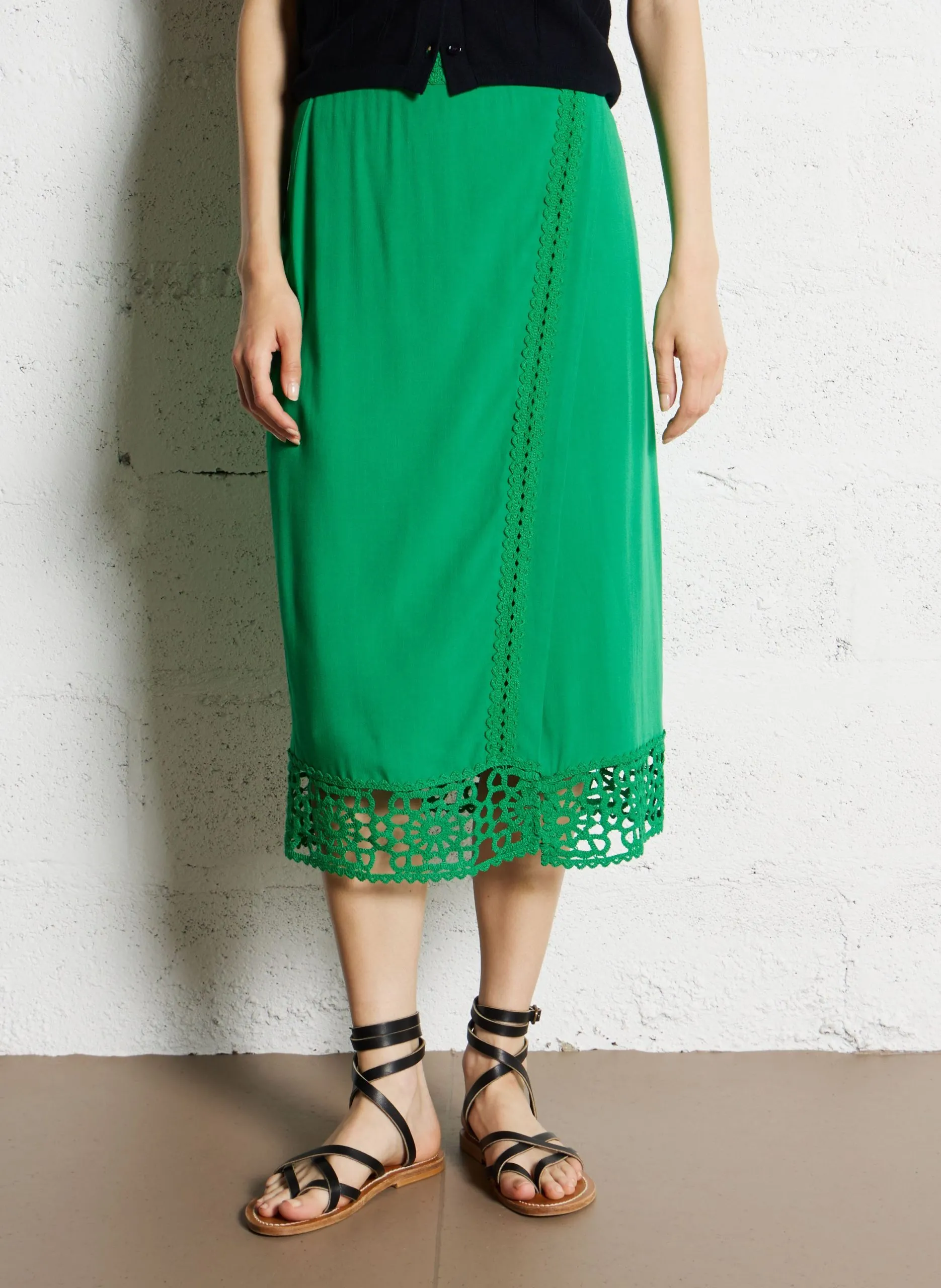 Jupe courte Vert JOLENE