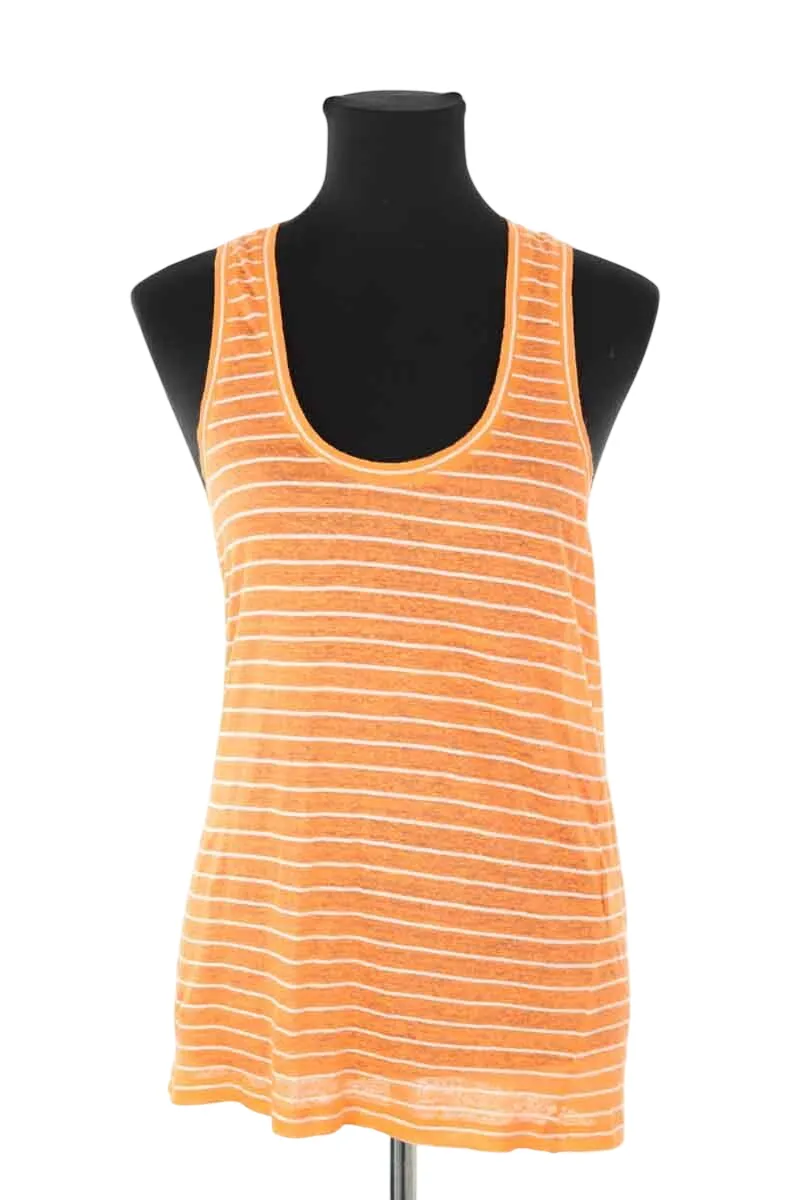 Top sans manche en coton Orange