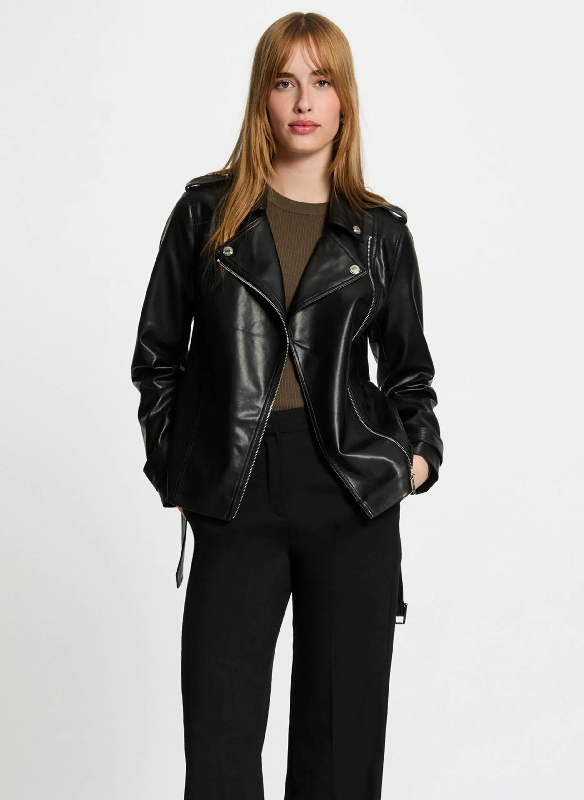 Blouson col tailleur Noir 252-GPIL