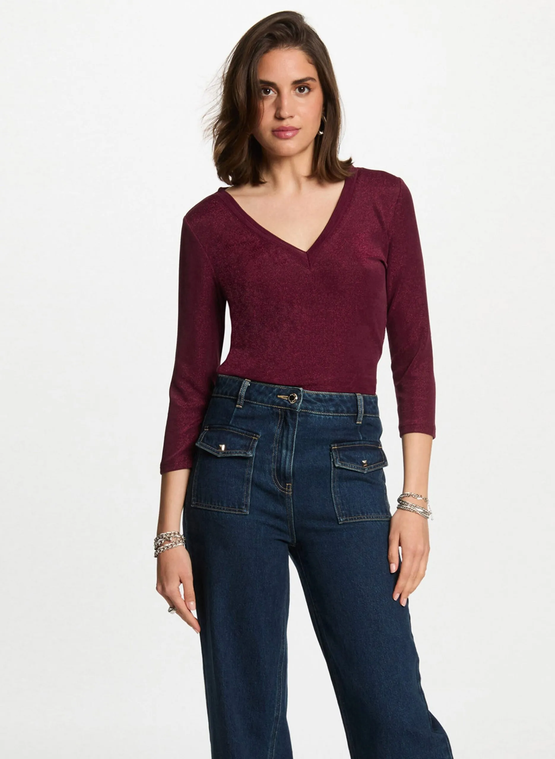 Top col V Noir 242-TIWI