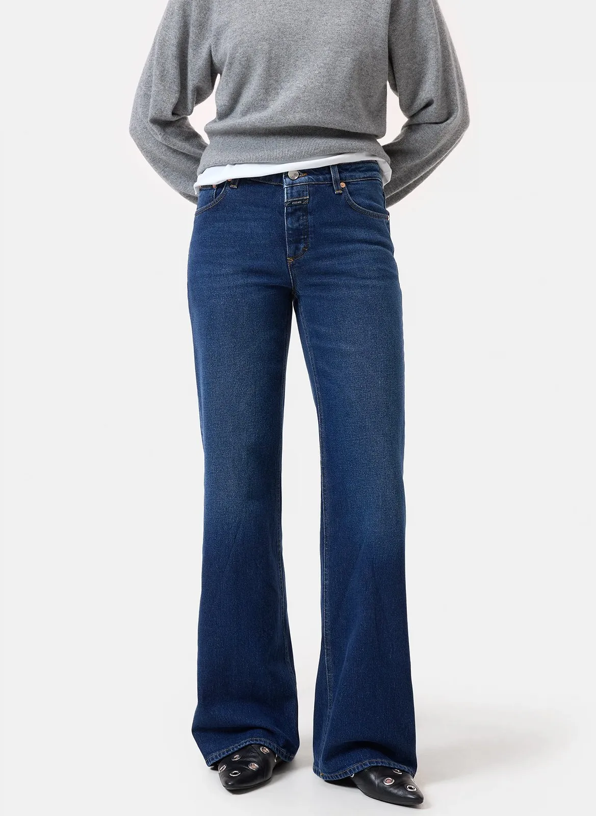 Jean droit en coton mélangé Bleu GILLAN