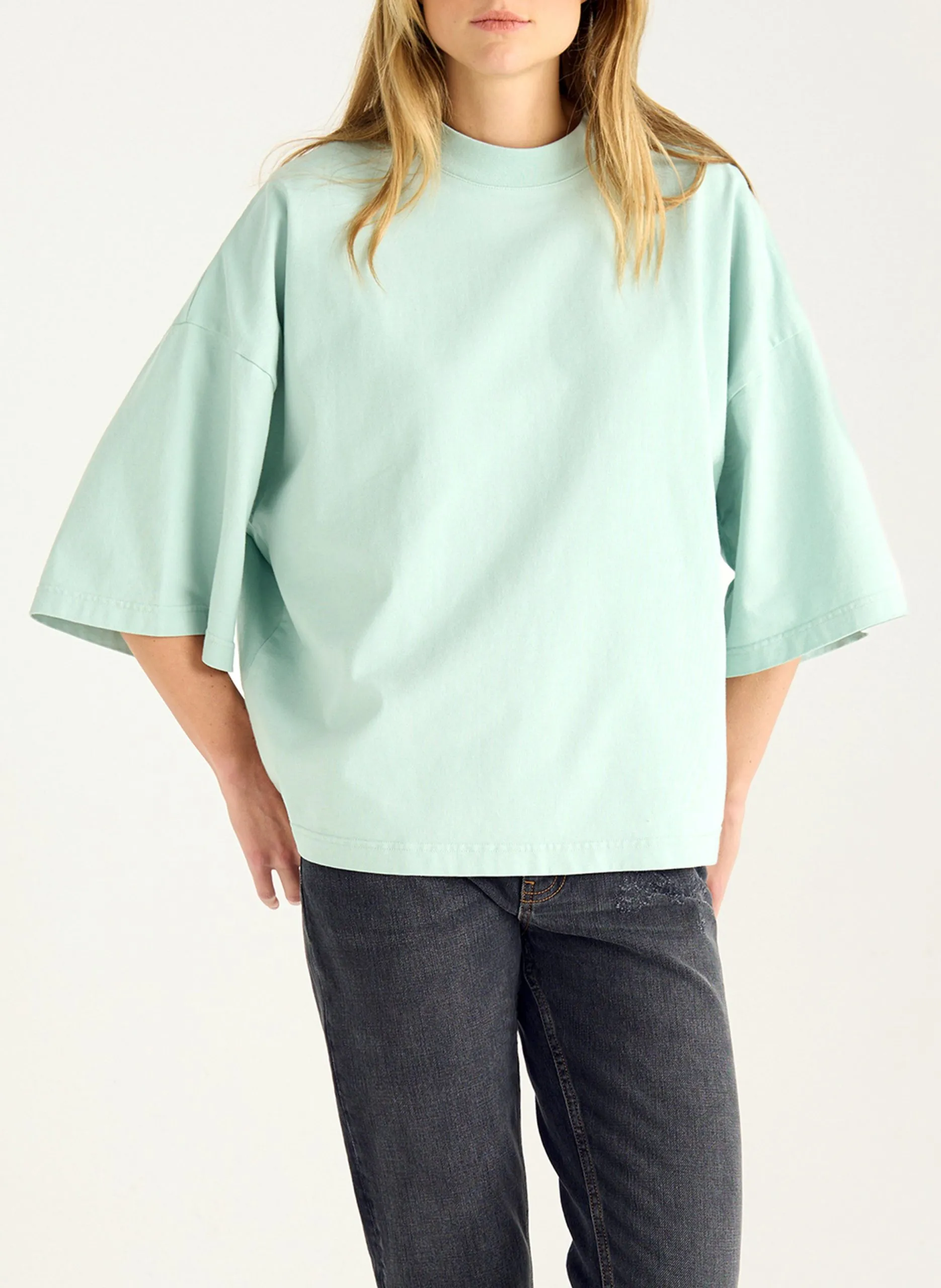Tee-shirt oversize en coton bio Bleu