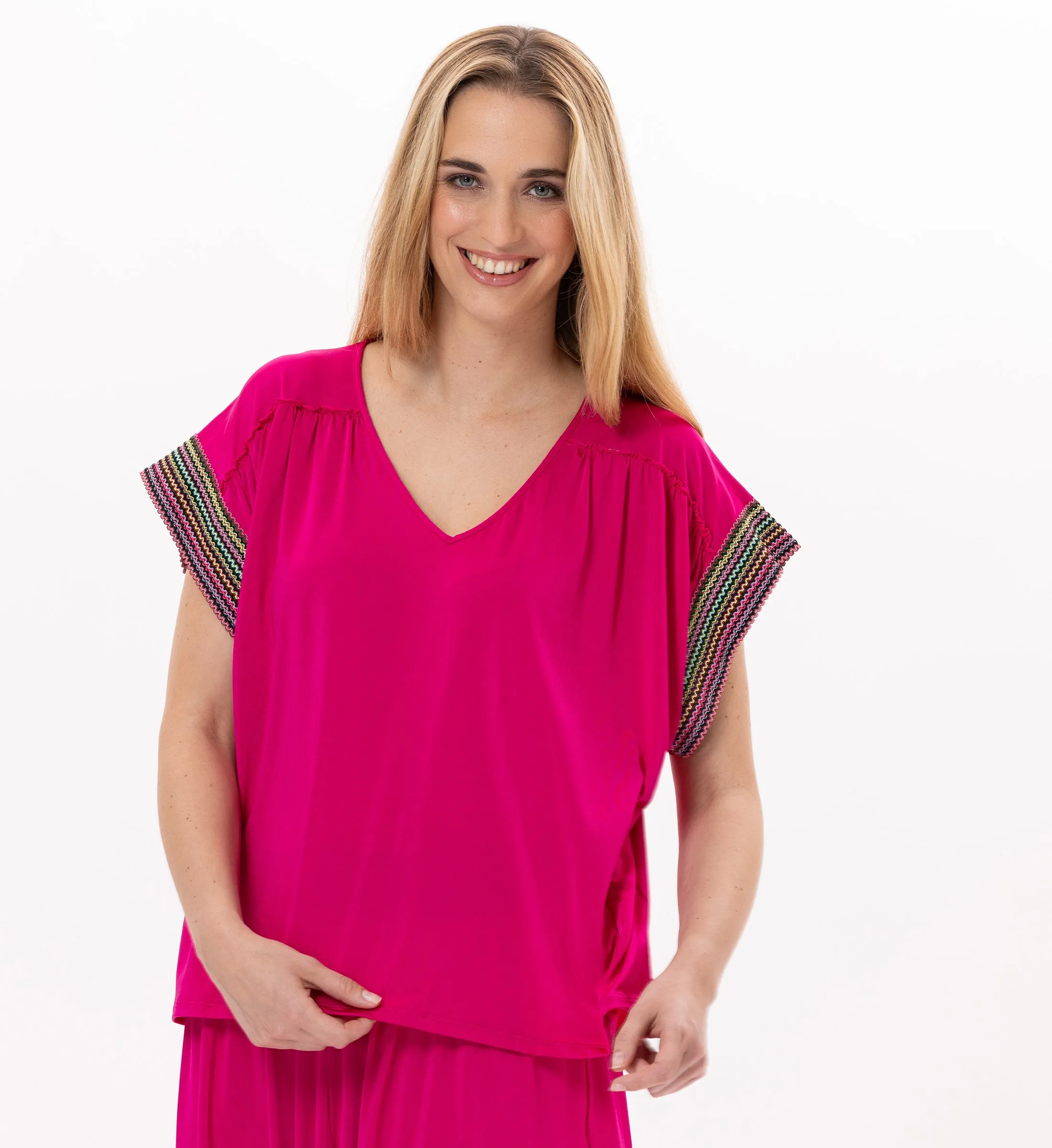 Tee-shirt en jersey Rose PAMPELONNE 930