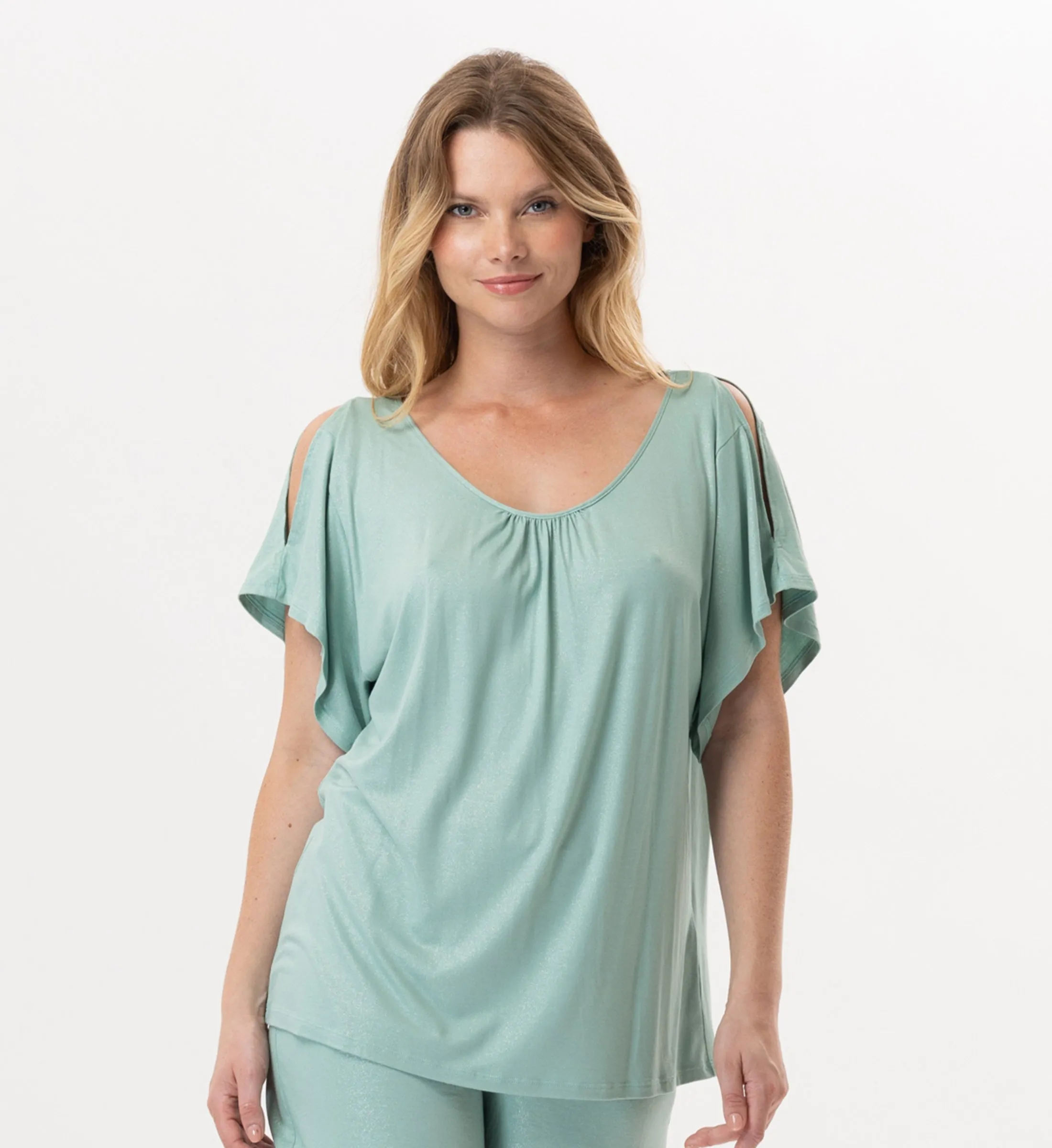 Tee-shirt en viscose Vert RAMATUELLE 930