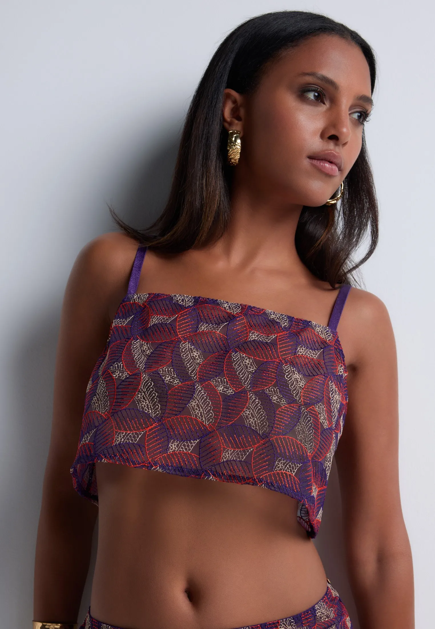 Top à fines bretelles Violet LIFE CELEBRATION