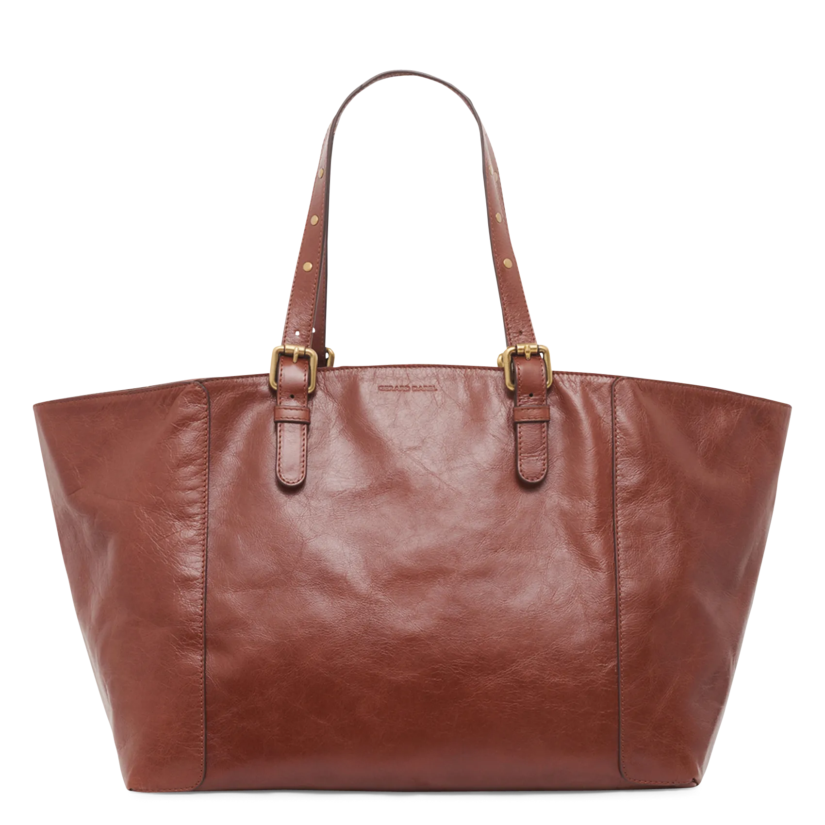 Sac cabas en cuir Marron SIMPLE BAG