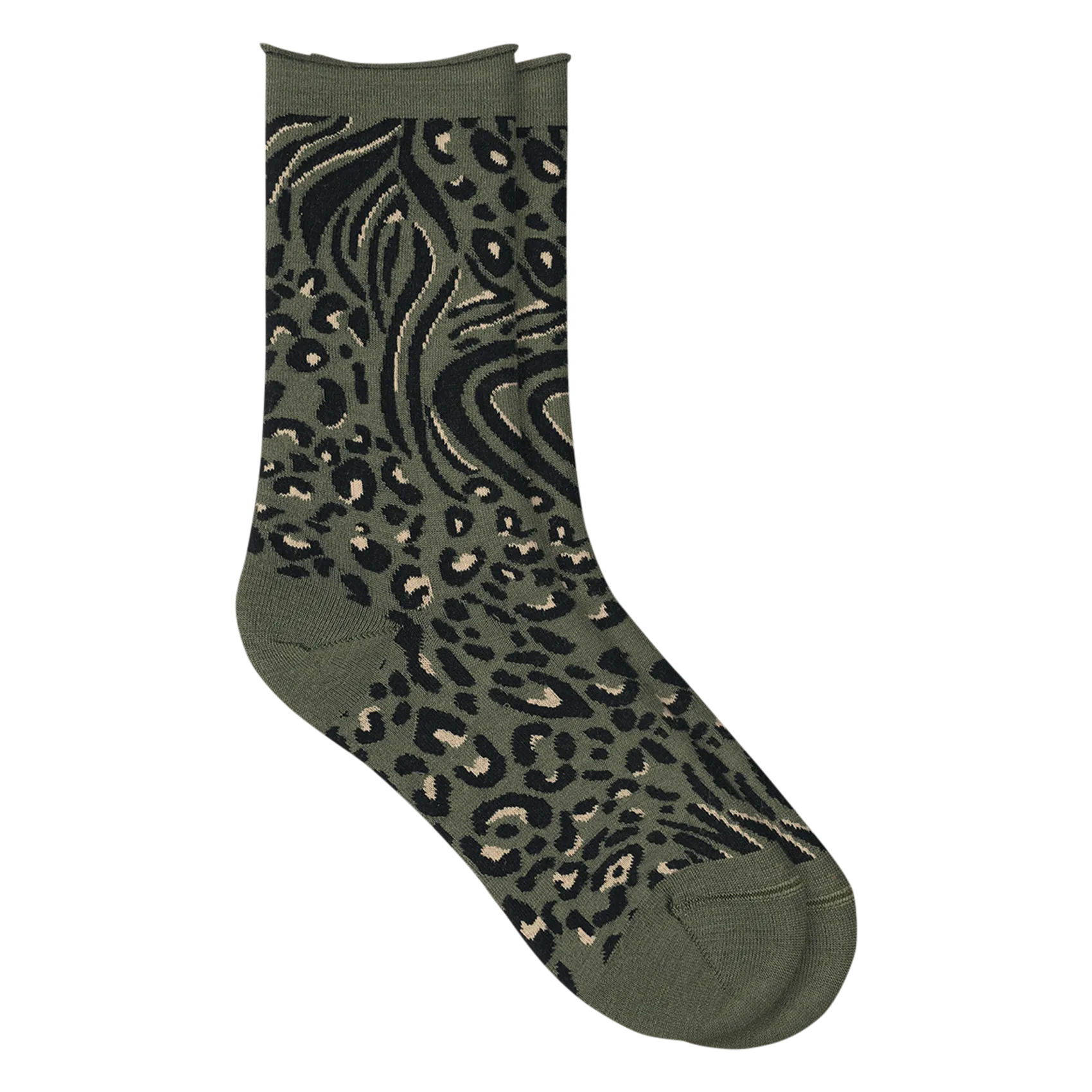 Chaussettes en laine mélangée Kaki