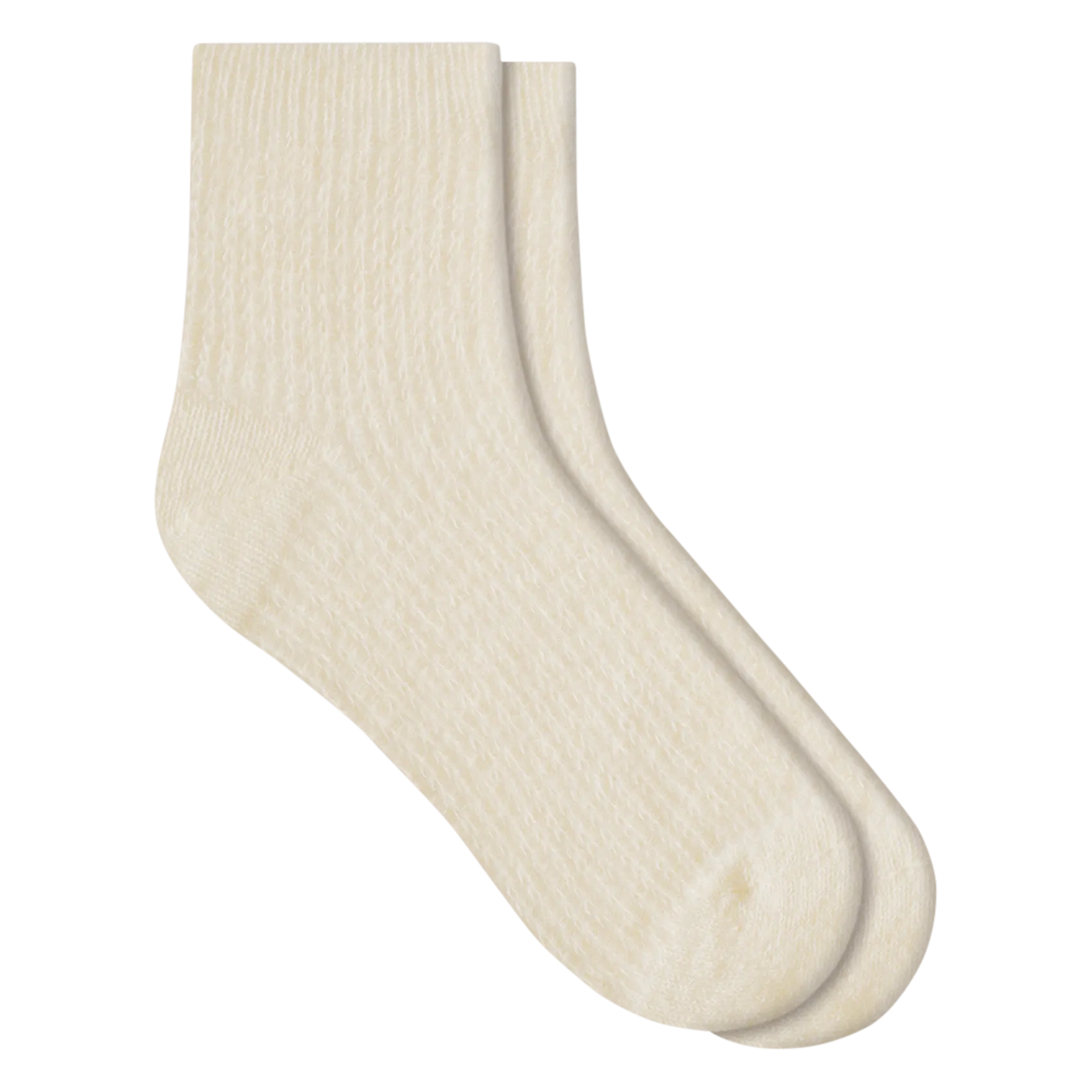 Chaussettes basses côtelées Blanc