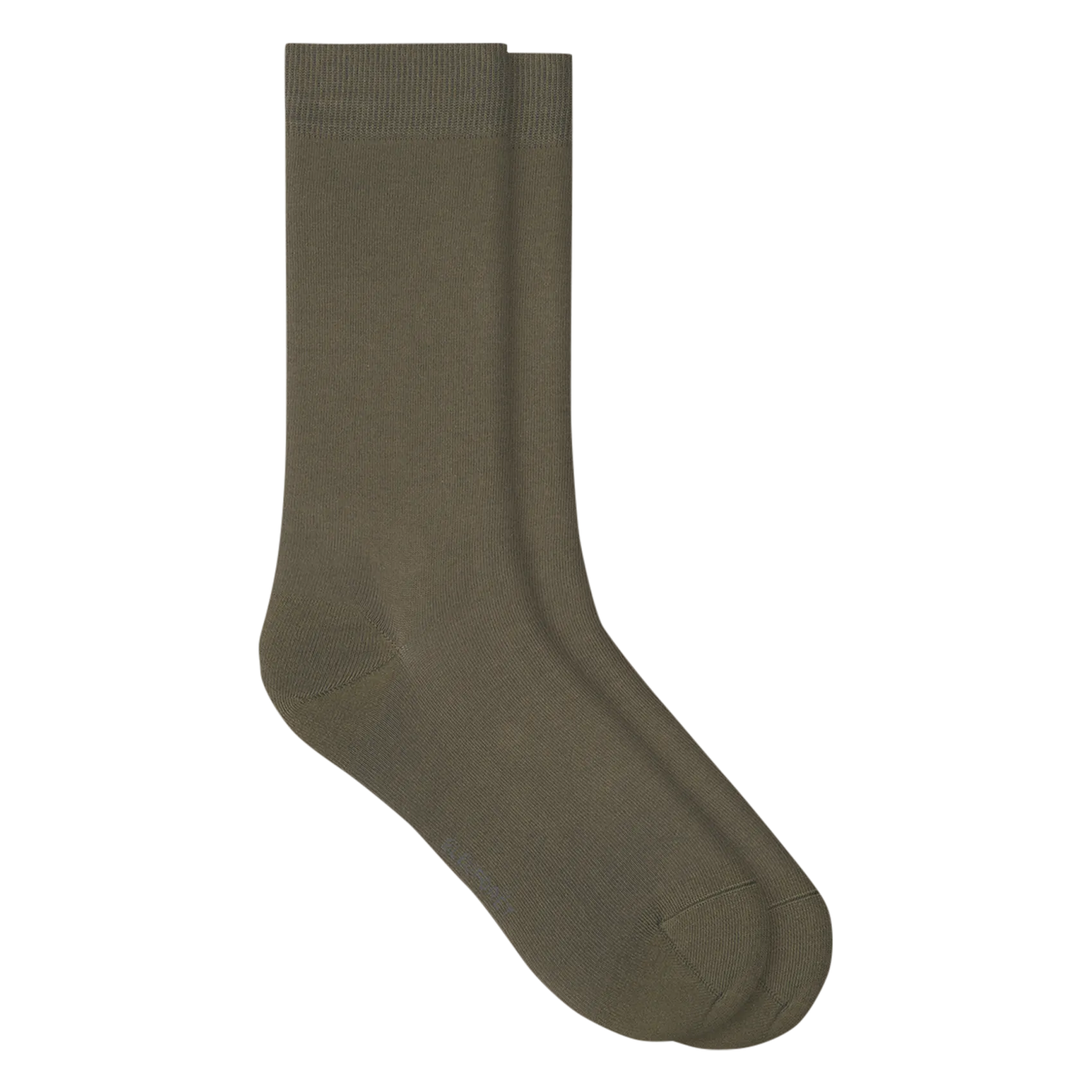 Chaussettes mi-hautes en coton mélangé Kaki