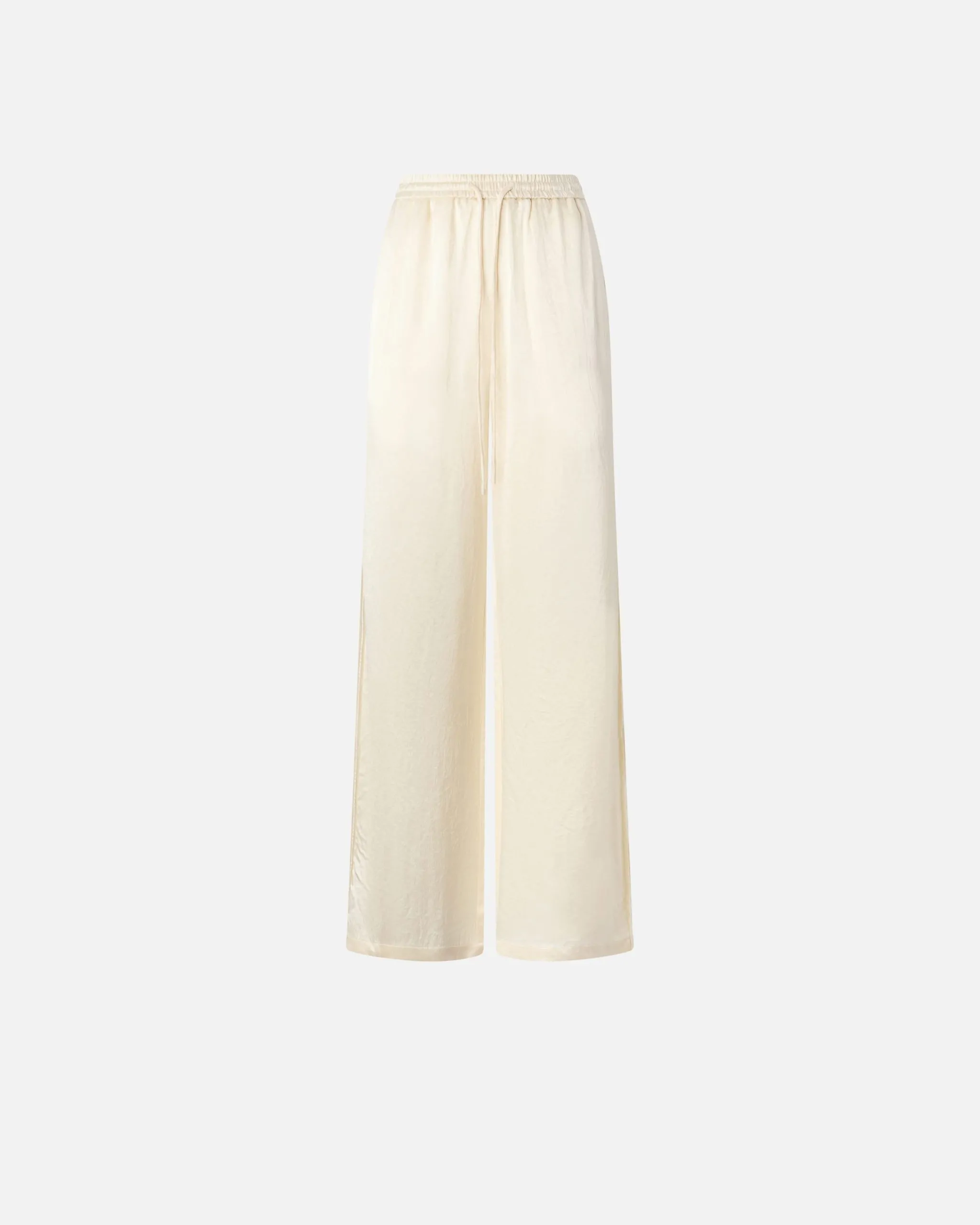 Pantalon palazzo style pyjama en satin Beige