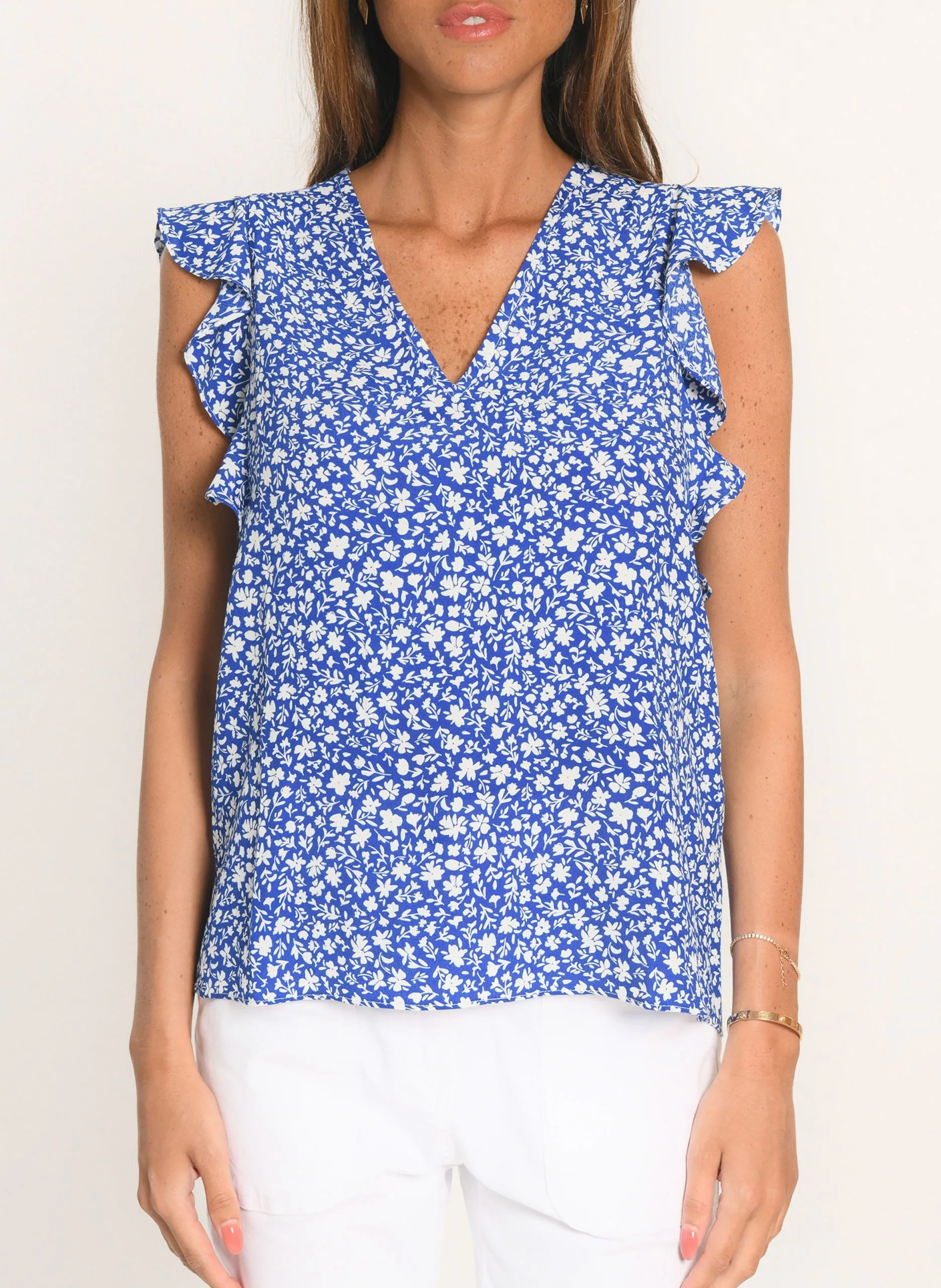 Top droit imprimé Bleu ARENA