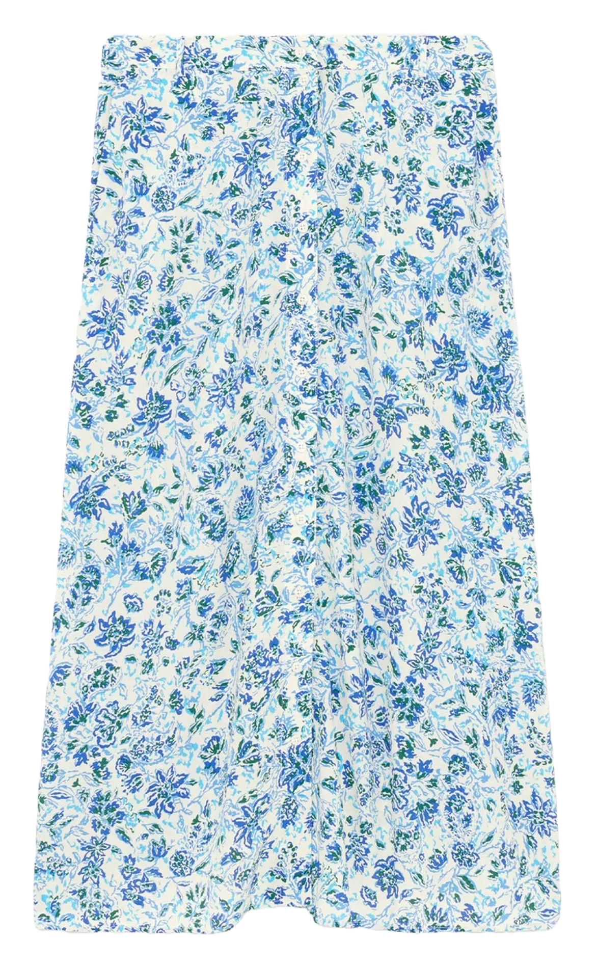 Jupe midi fluide imprimée Bleu 252J-JDIANE