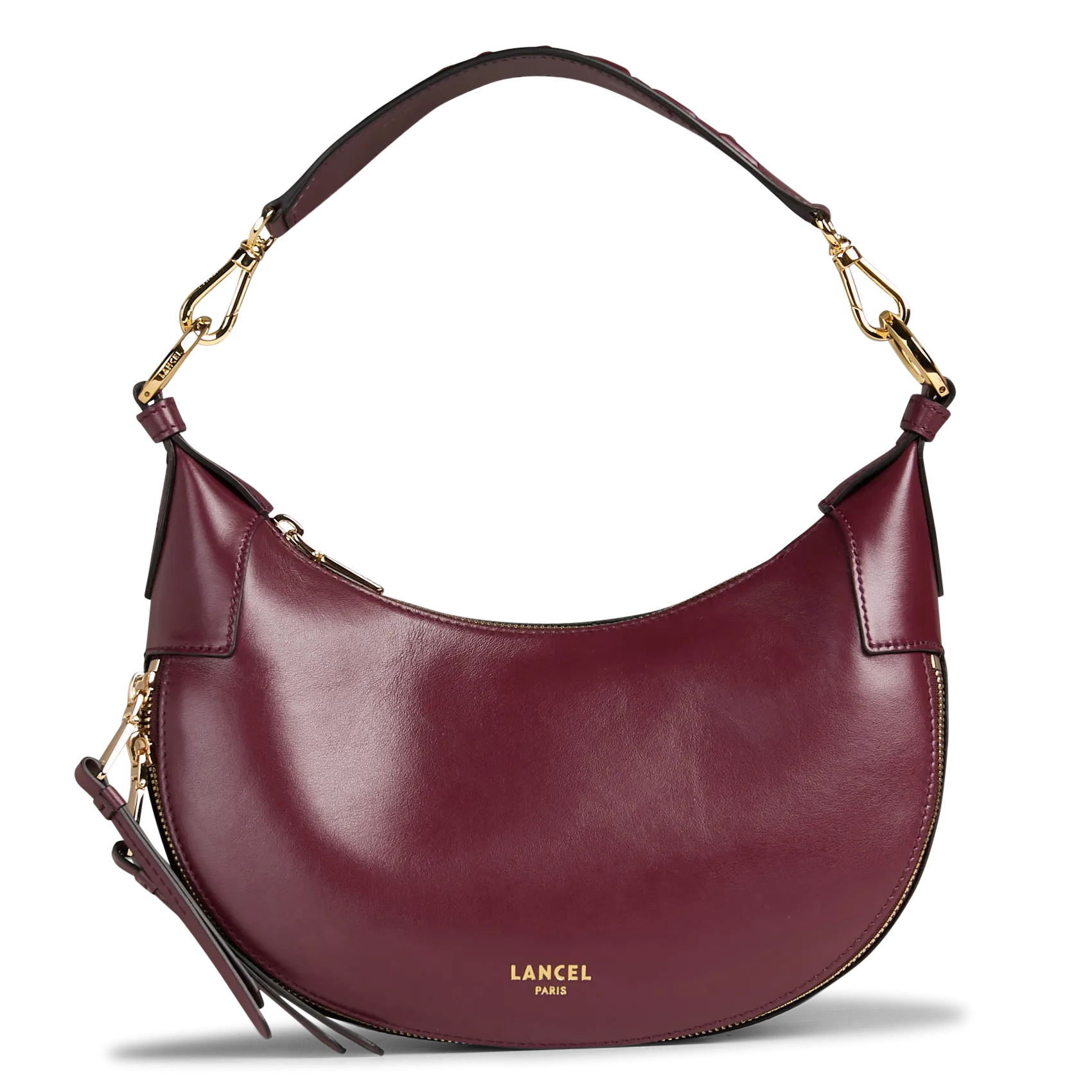 Sac bandoulière en cuir Prune ORIGAMI S